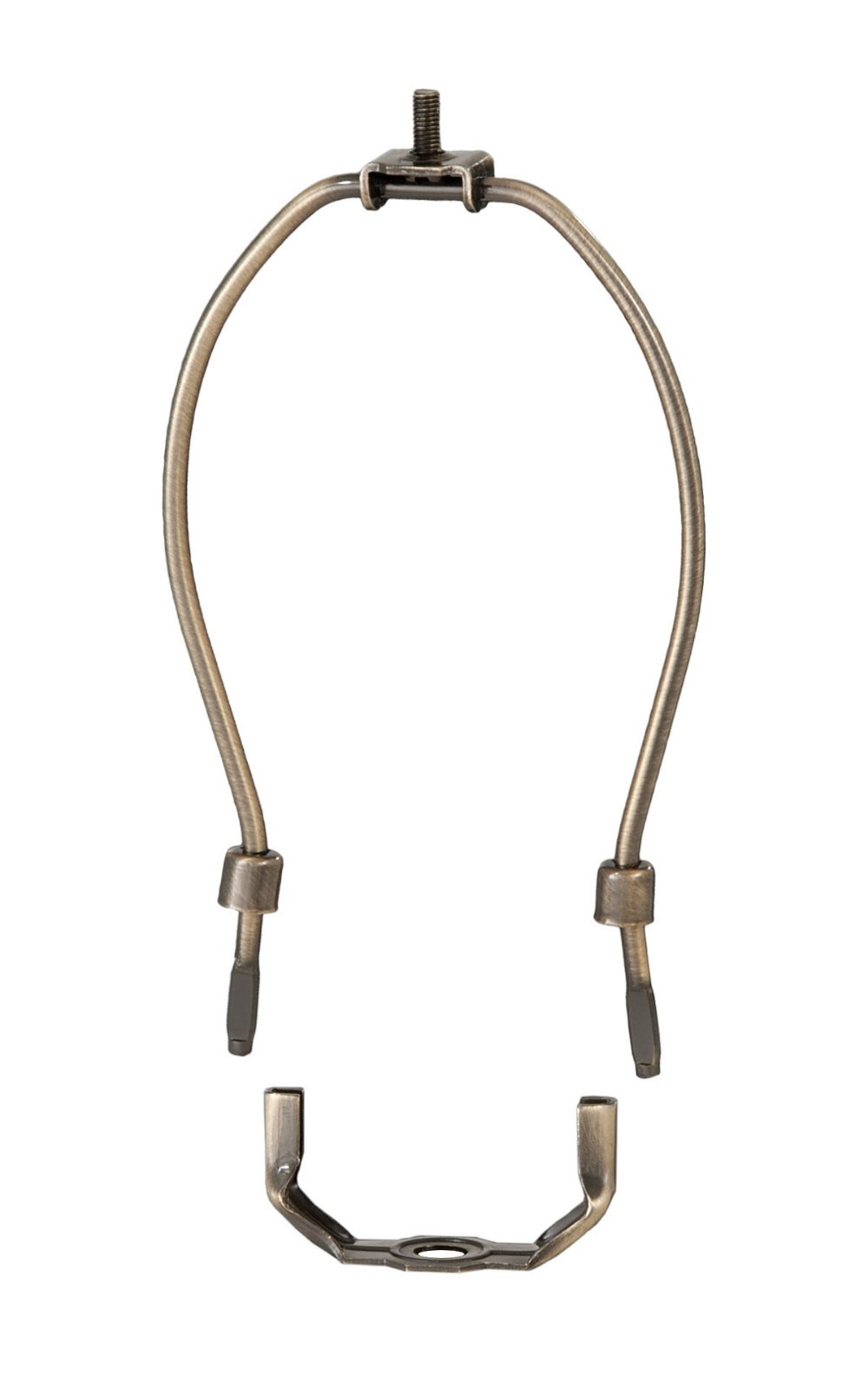 7" ANTIQUE BRASS PLATED  LAMP SHADE HARP WITH SADDLE-NEW