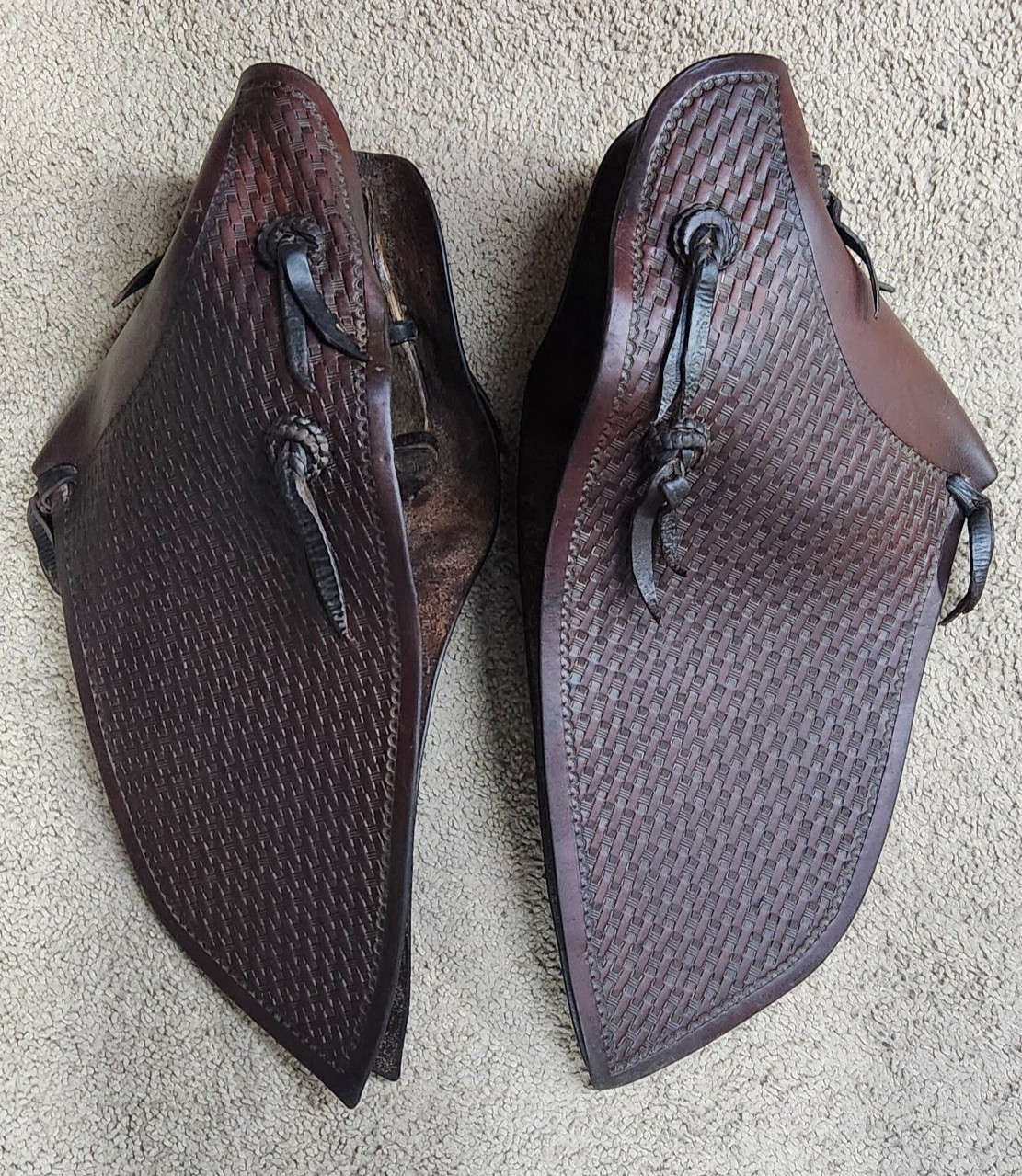 Vintage Western Tapaderos Tooled Wilsons Custom Saddlery California