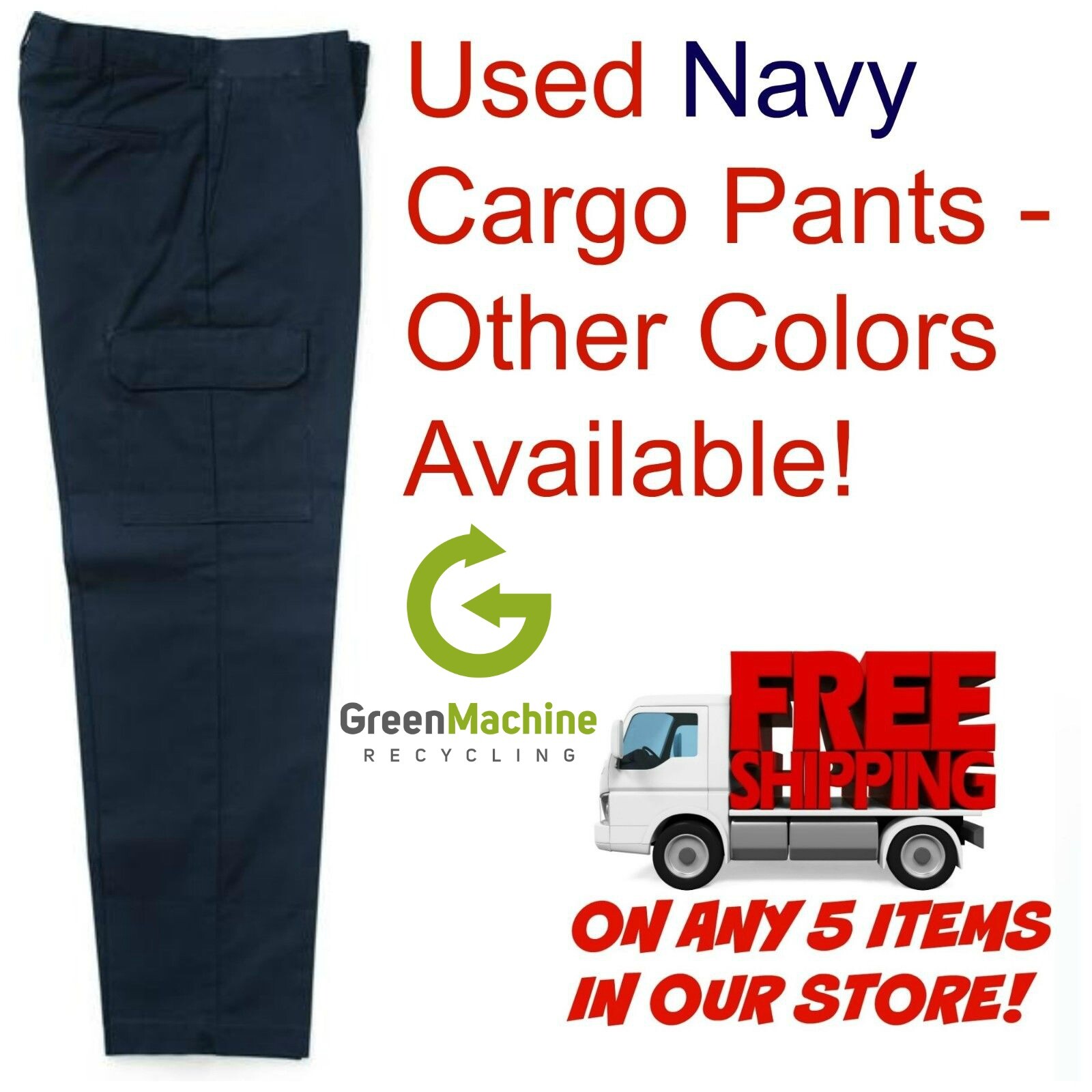 Used Uniform Work Pants Cargo Cintas Redkap Unifirst G&K Dickies and others NAVY