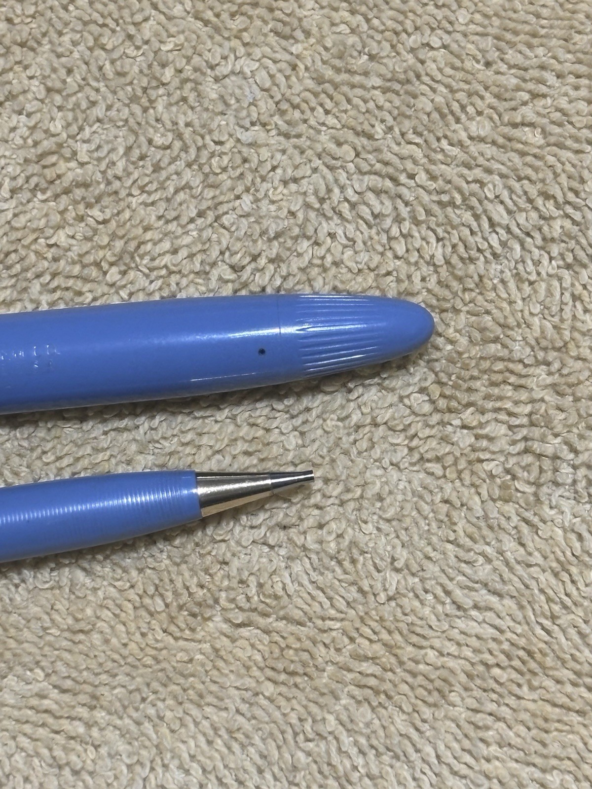 Sheaffer Vintage Snorkel Fountain Pen Mechanical Pencil Periwinkle 14k Nib