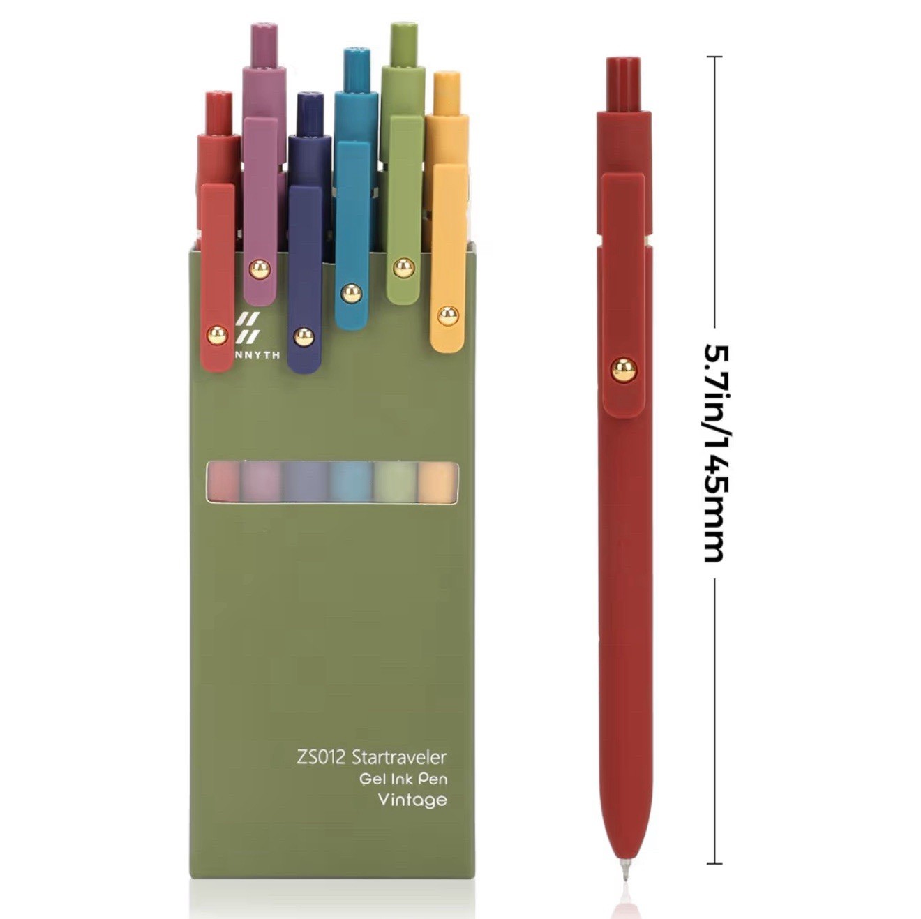 Ddaowanx Gel Pens 6 Pcs 0.5Mm Quick Dry Black Ink Pens Fine Point Smooth Writing