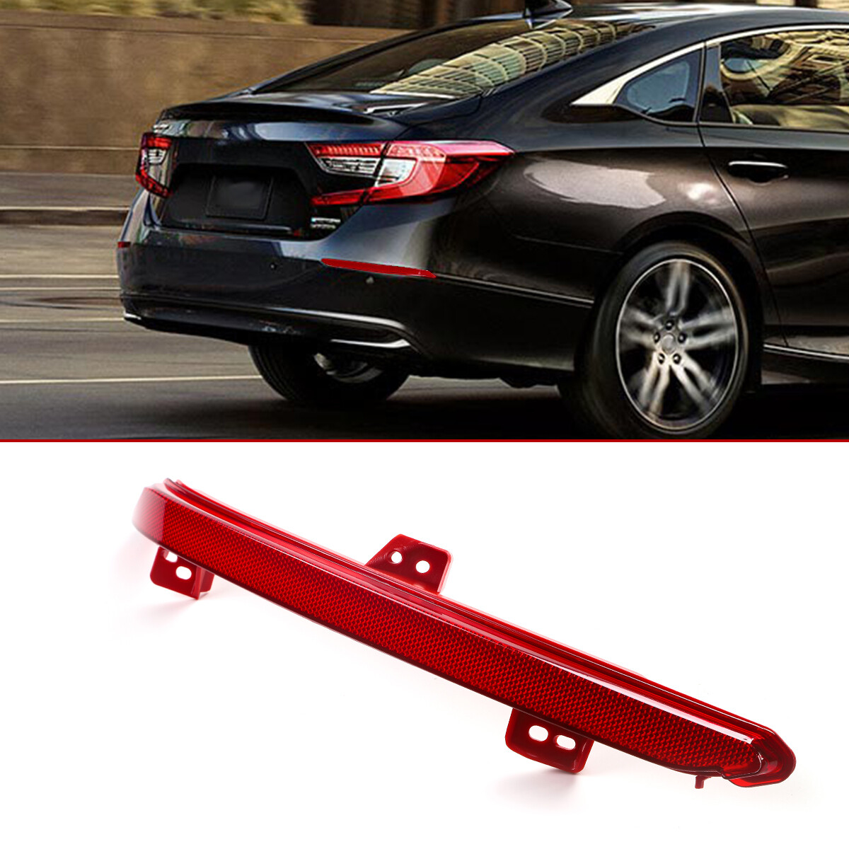 For 2018-2022 Honda Accord Rear Bumper Reflector Light Tail Lamp Case Left&Right