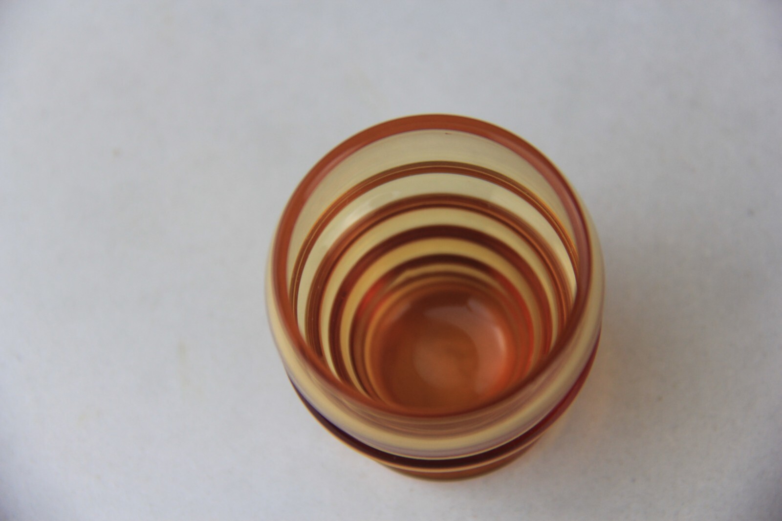 Scarce Cambridge Glass Amber Nautilus Decanter w/6 Small Cordials Tumblers