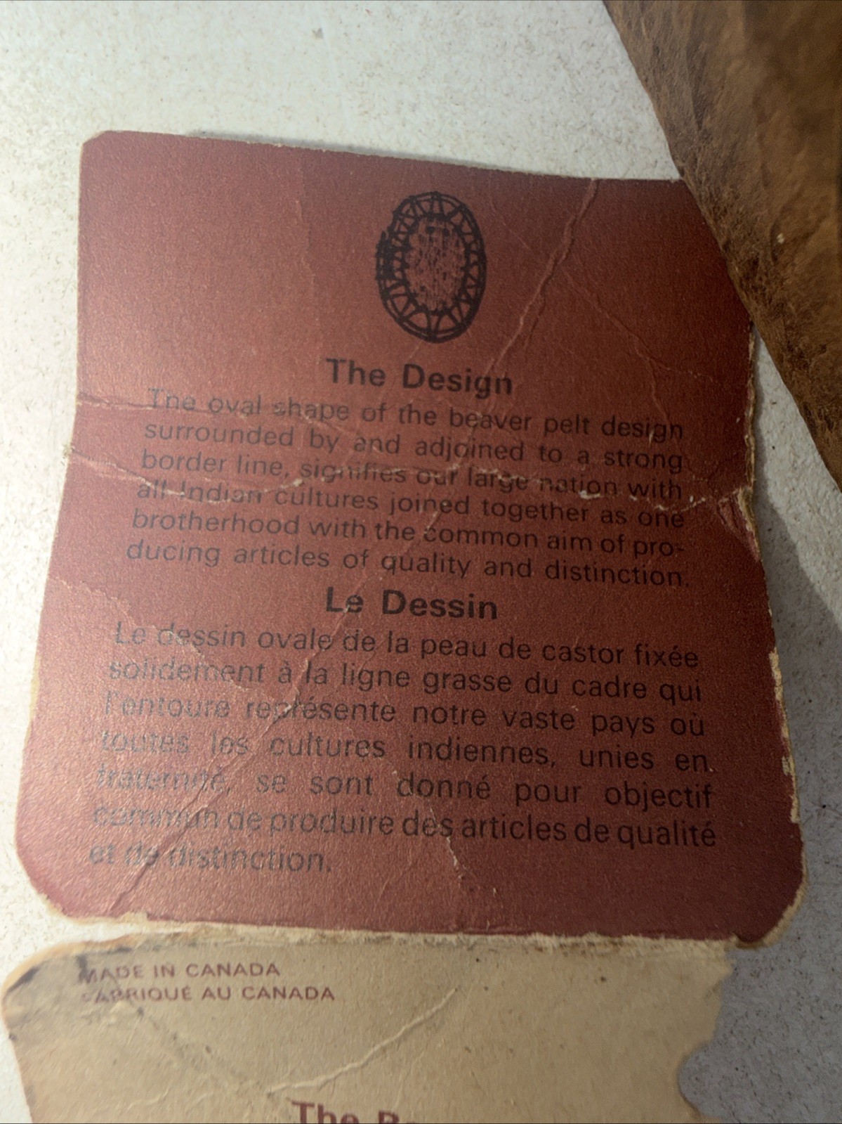 Authentic Canadian Indian Wood Carving With Beaver Pelt Mohawk Hand Carved