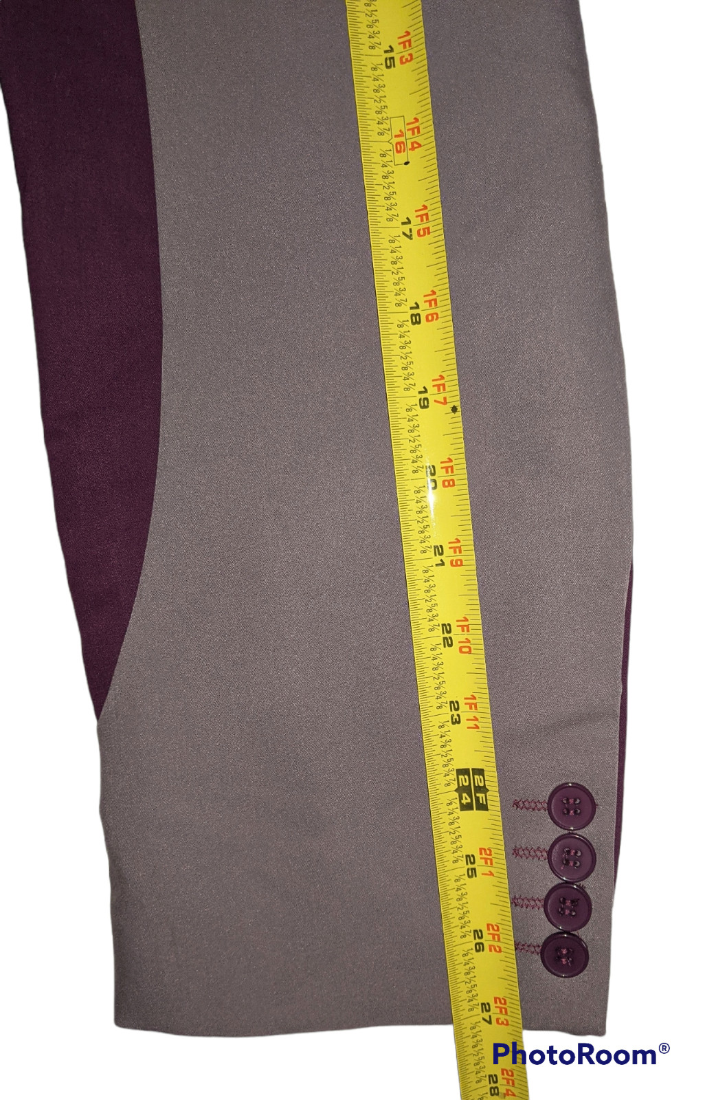 BoohooMAN Single Breasted Blazer Purple Contrast Relaxed Jacket Mens Sz 44 -NEW