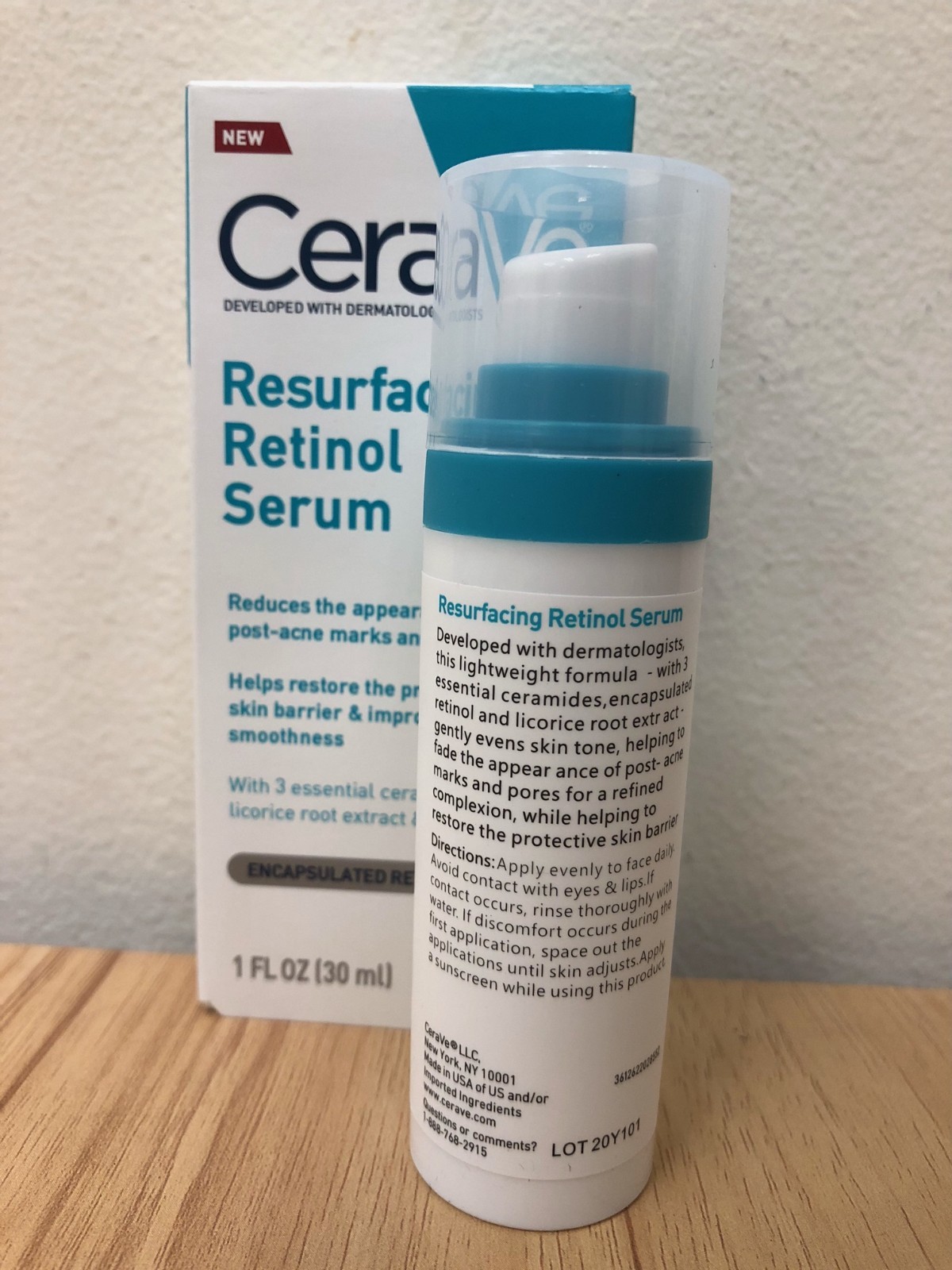 2x CeraVe Retinol Serum for Post-Acne Marks and Skin Texture 1oz (30ml)