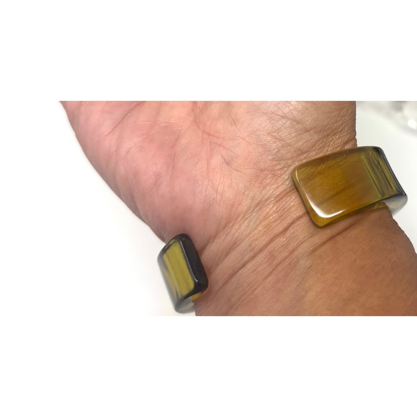 Christian Dior Boutique Paris resin cuff bracelet, likely from the early 2000s c