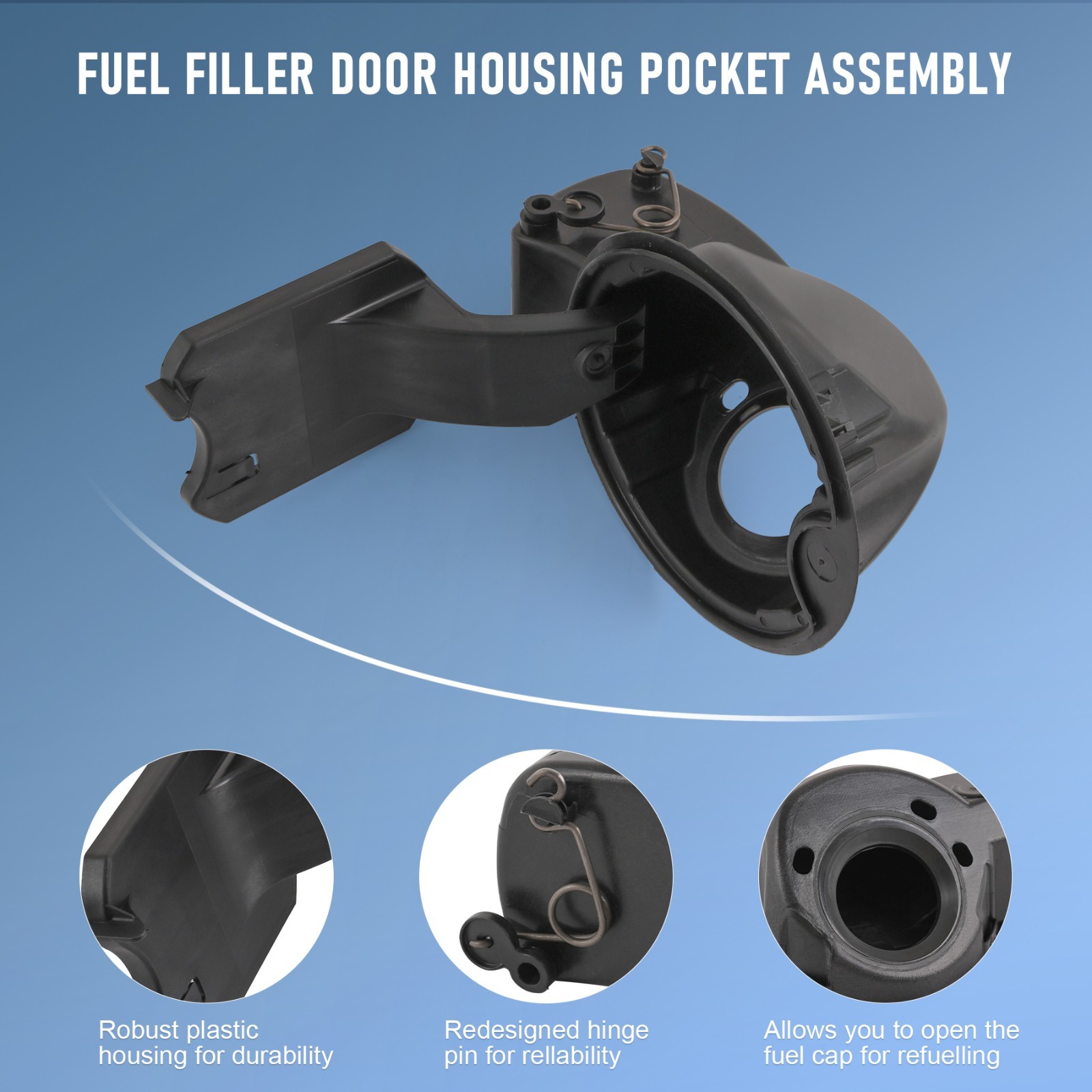 Fuel Filler Door Housing Pocket Assembly For Ford F-150 2009-2014 9L3Z9927936B