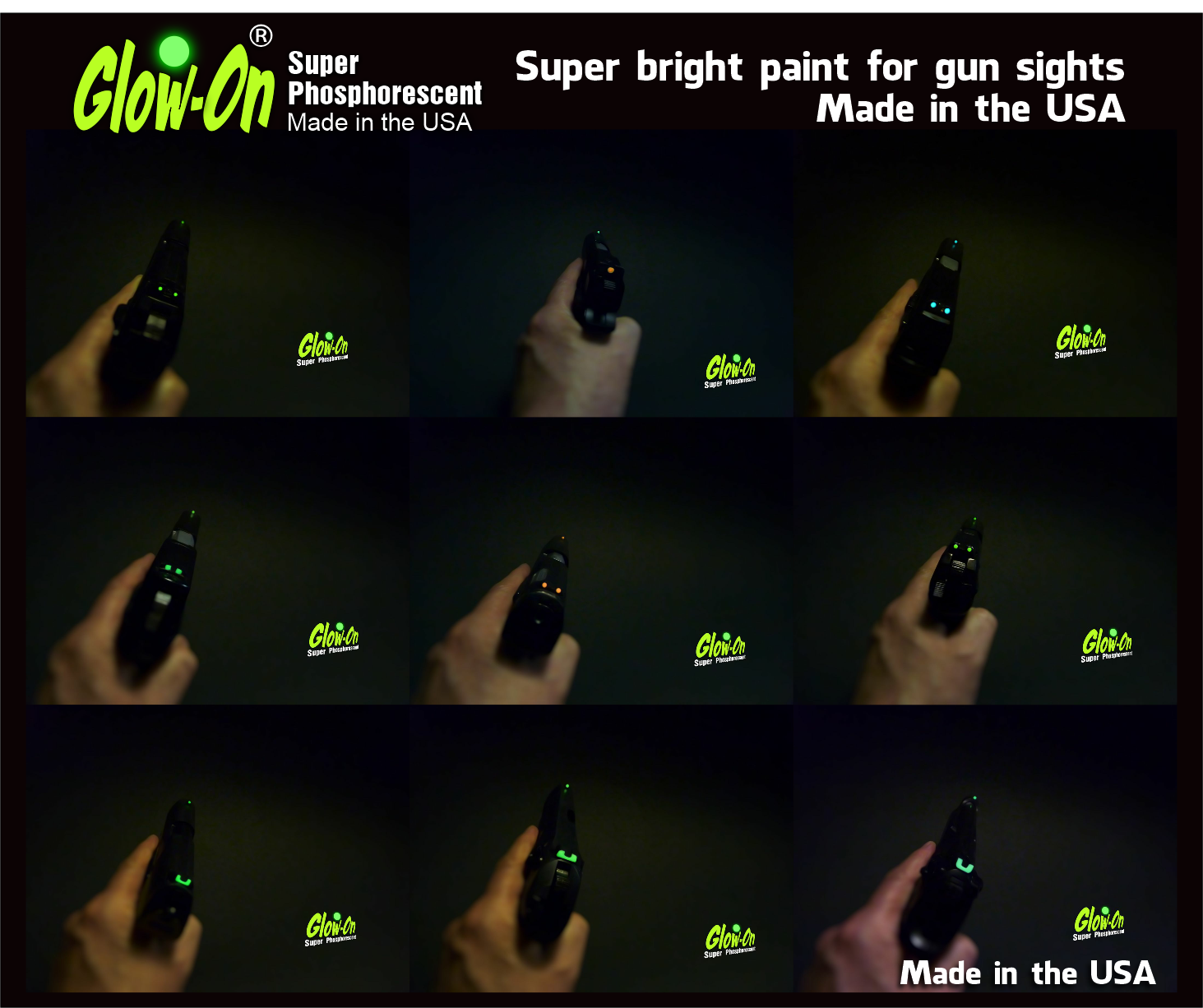 Glow-On ORIGINAL Glow Paint For Gun Sights, Fishing Lures, 4.6 ml Vial, Bright