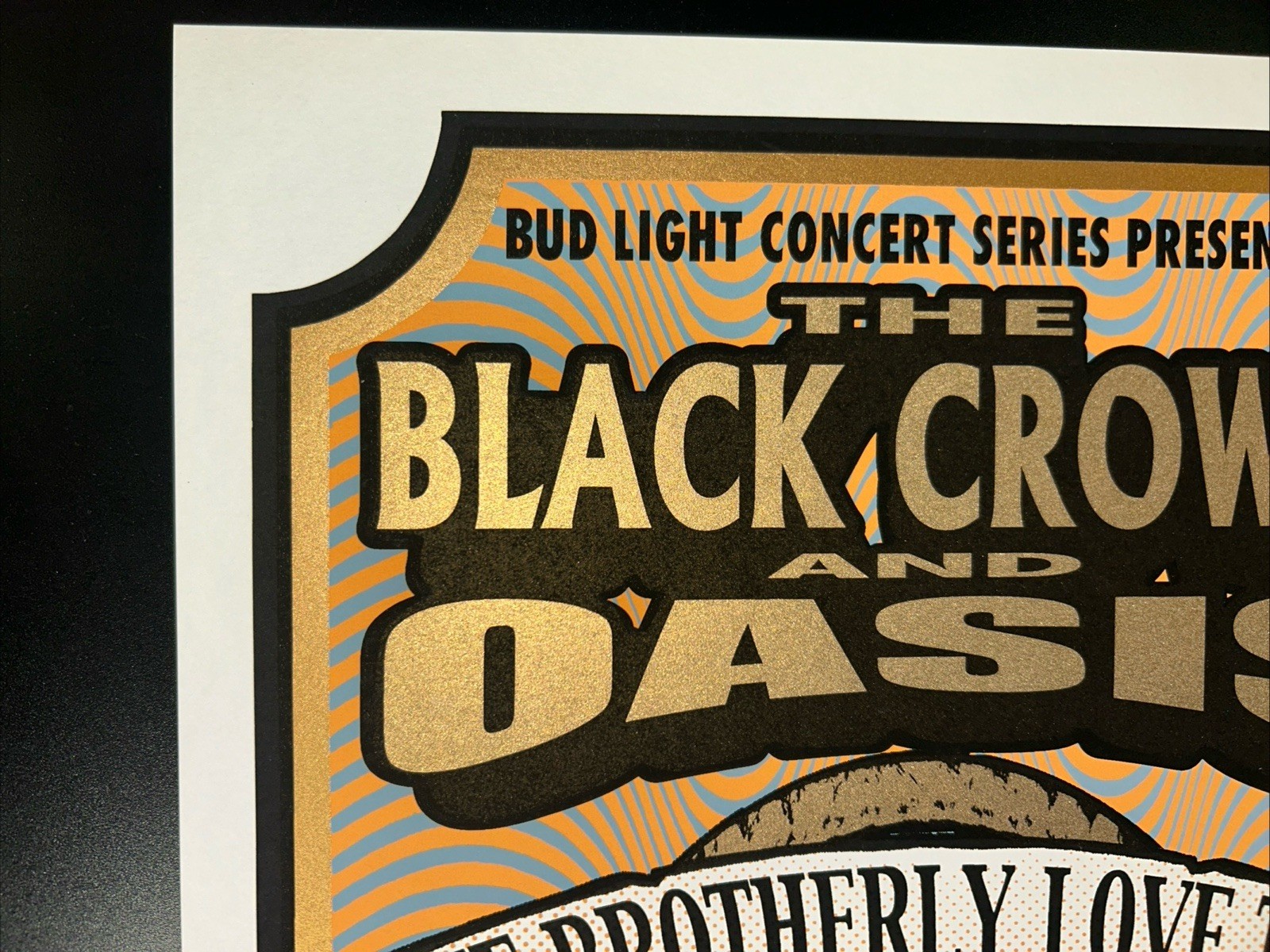 2001-BLACK CROWES/OASIS SILKSCREEN POSTER-MARK ARMINSKI-SIGNED/MINT