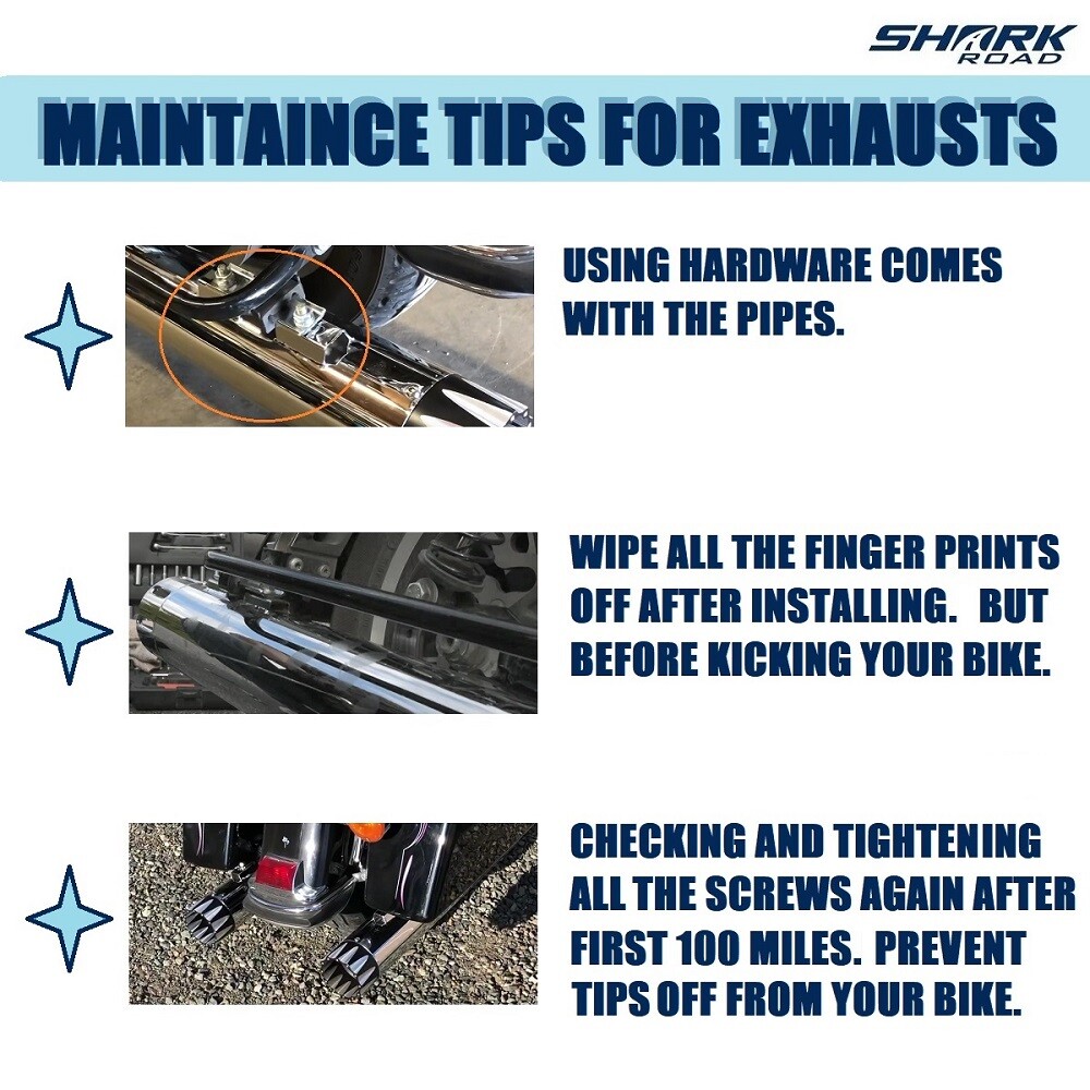 SHARKROAD 4.0 Slip Ons Mufflers For Harley Touring 95-16 Street Glide Exhaust