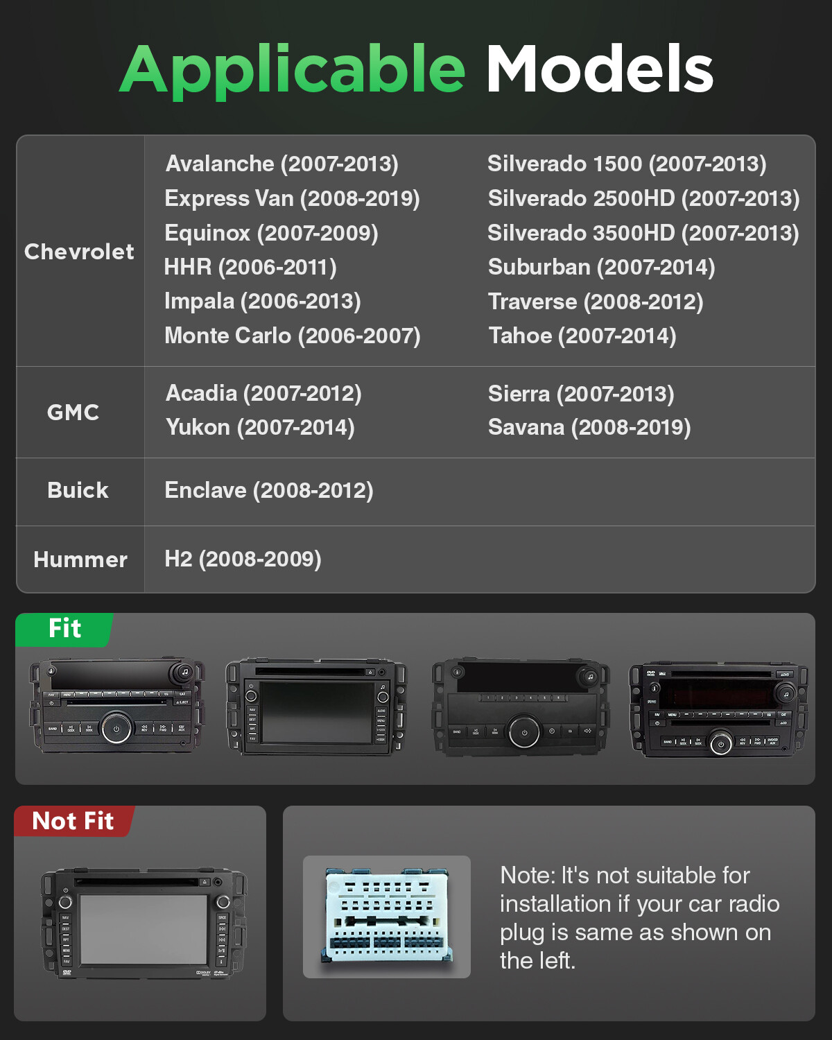 Eonon GMA13 Android 13 8" IPS Car Stereo GPS Navigation WiFi For Chevy GMC + CAM