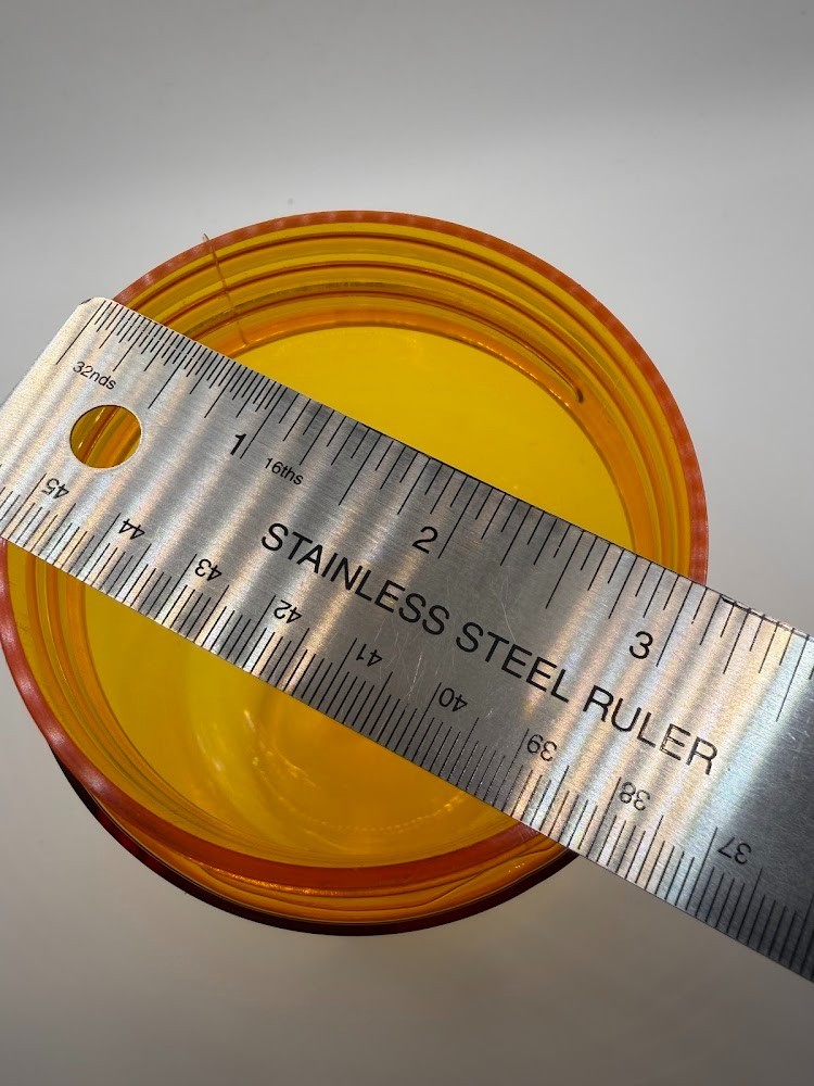 AMBER VAPOR TIGHT FIXTURE GLOBE