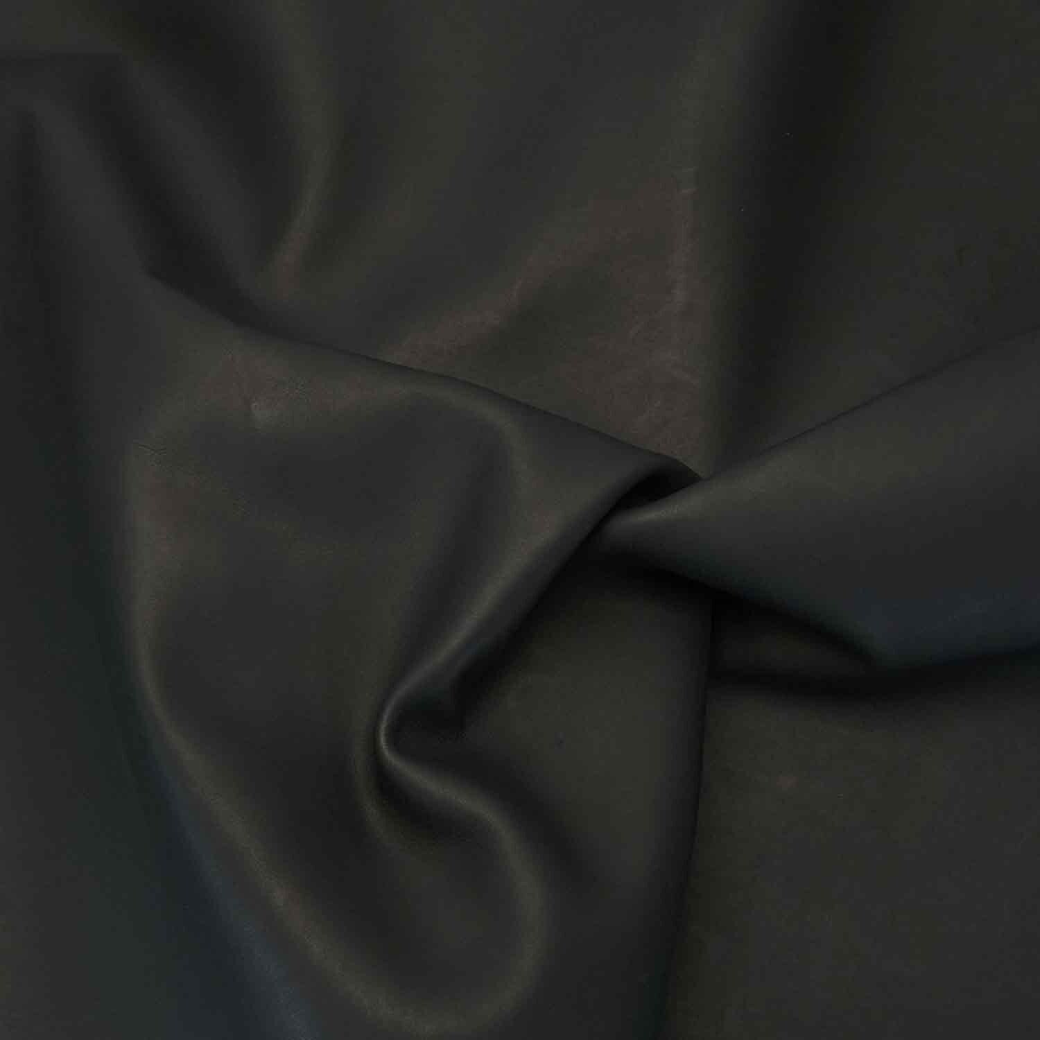 SLC Full Side 5/6 Ounce Matte Black Oil Tan Leather Side 19 to 24 Square feet