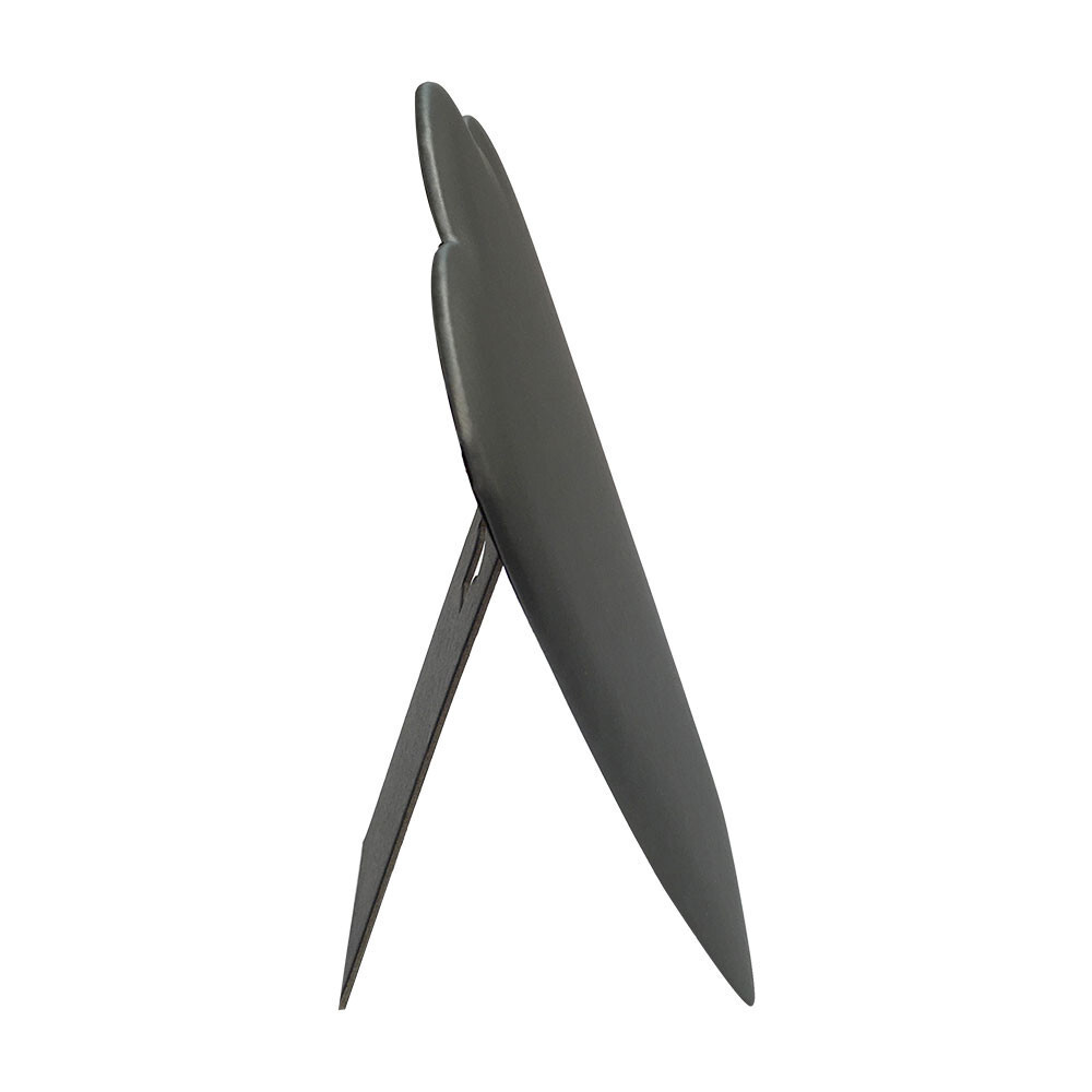 11" High Slate Gray Leatherette Necklace Pad with Easel Jewelry Display Fixture