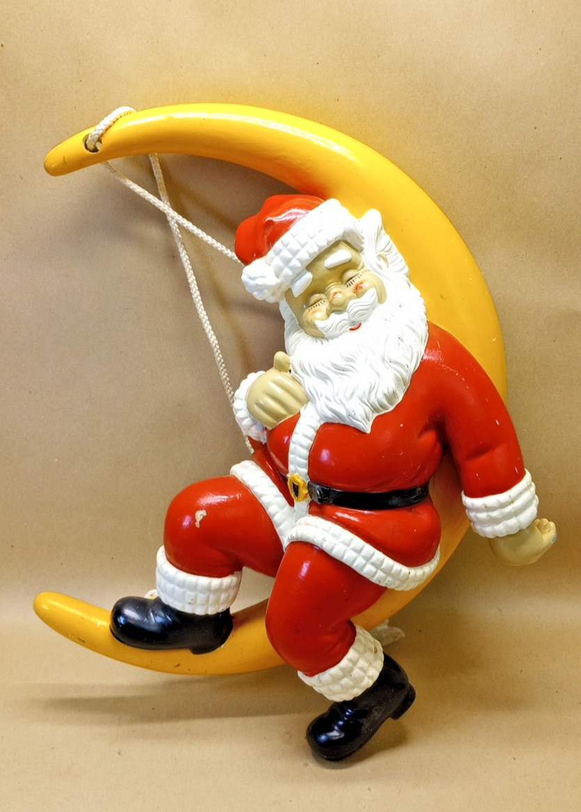 Vintage 1987 Barthelmess Inc - Santa Claus Sleeping on The Moon ~ Christmas RARE