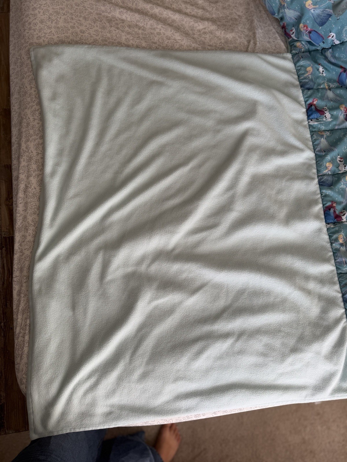 Pottery Barn Kids Toddler Nap Mat Disney Frozen Anna Elsa Blue