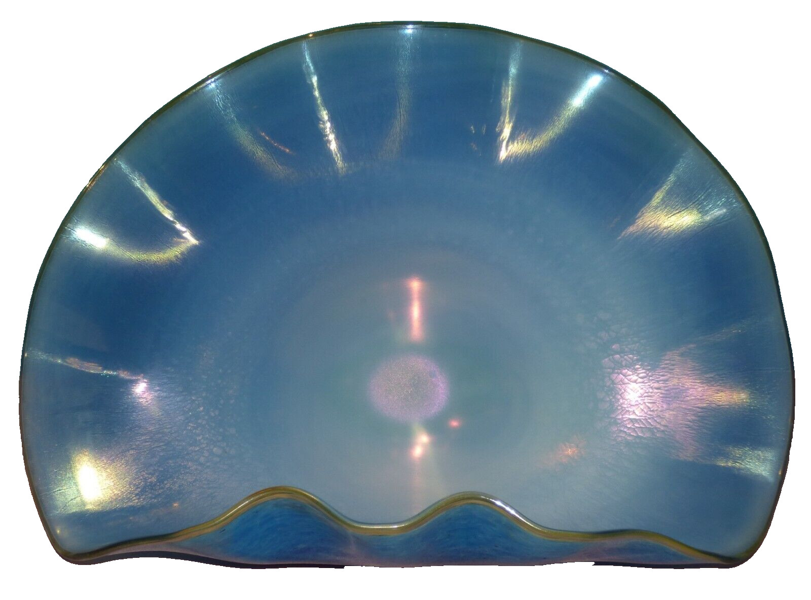 Daniel Lotton Art Glass Clamshell with Pearl, Clam