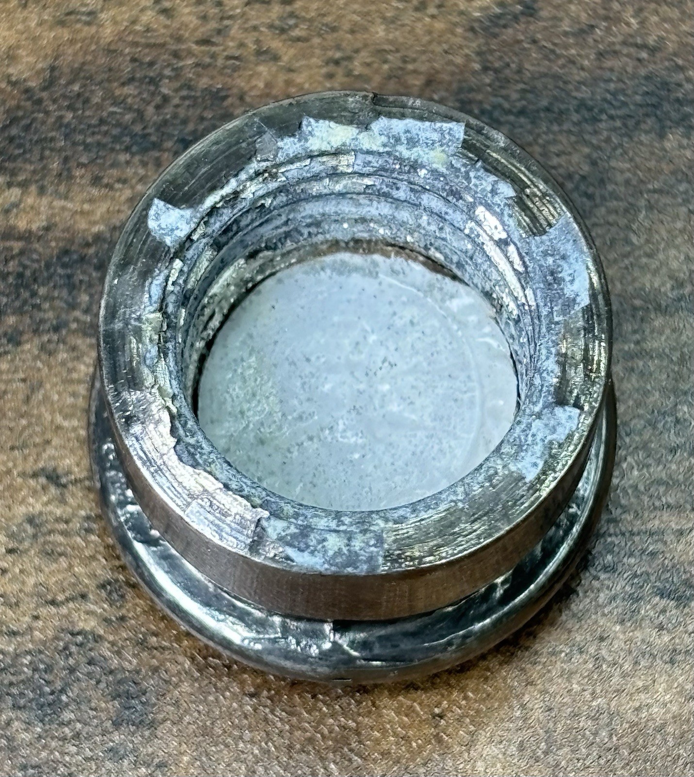 Godinger Silverplated Bacchus Vintage Metal Flask*SOLD AS IS*