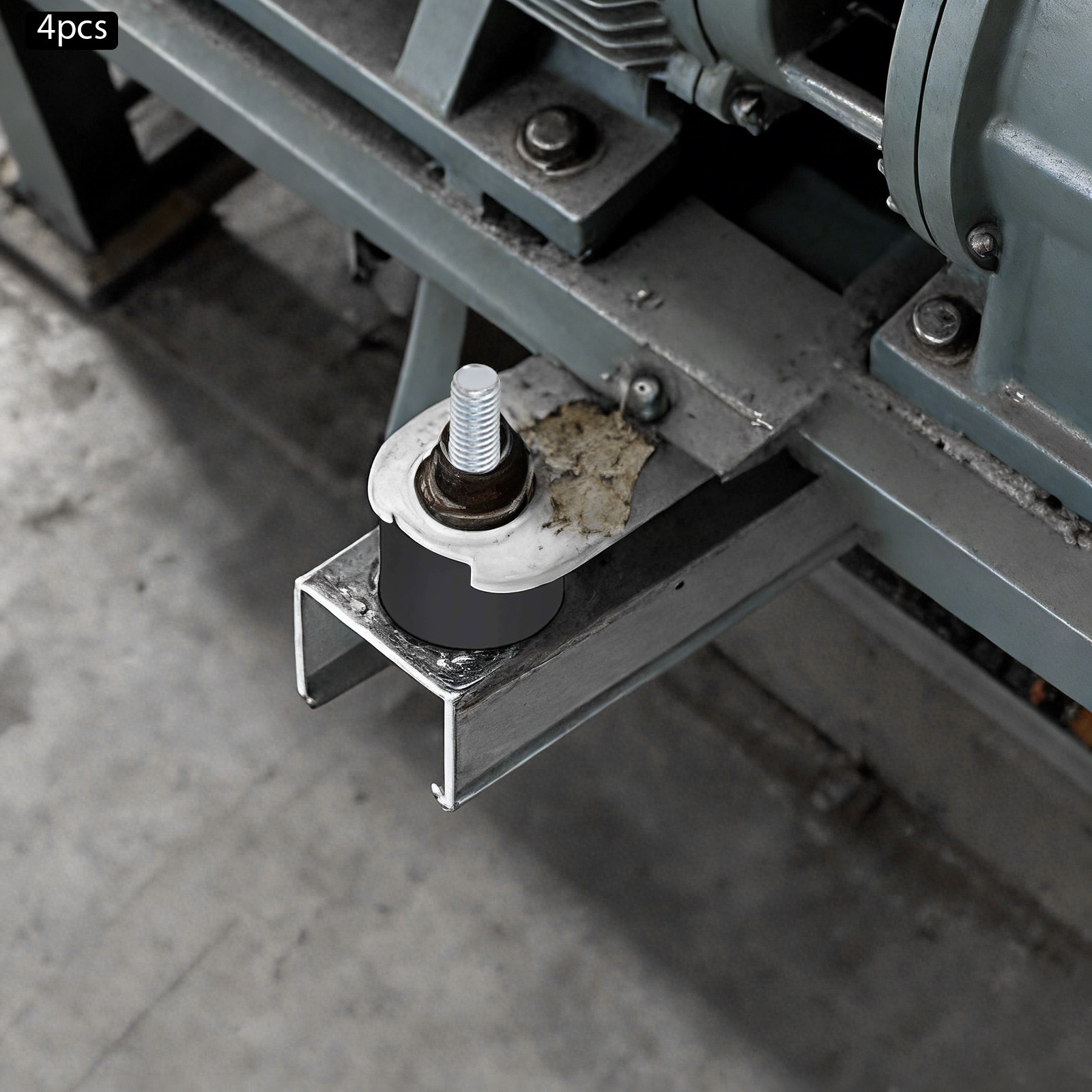 4pcs M8 Thread Rubber Mounts Vibration Isolators Rubber Shock Absorber