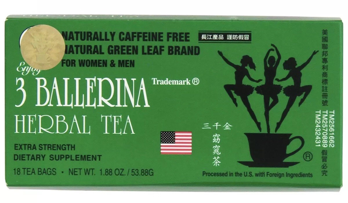 3 Boxes - 3 Ballerina Extra Strength Herbal Dieter's Tea 18-Bags