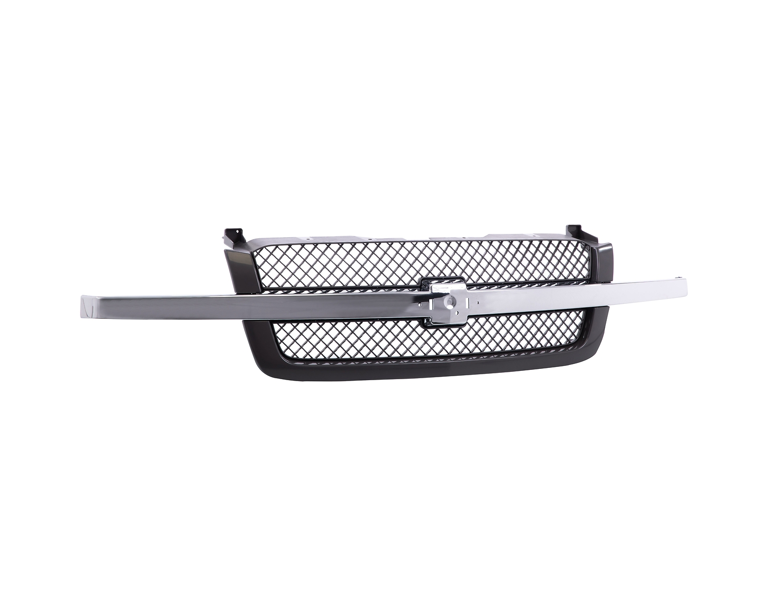 Grille w/Chrome Molding Center Bar For 03-07 Silverado 1500 2500 3500 Avalanche