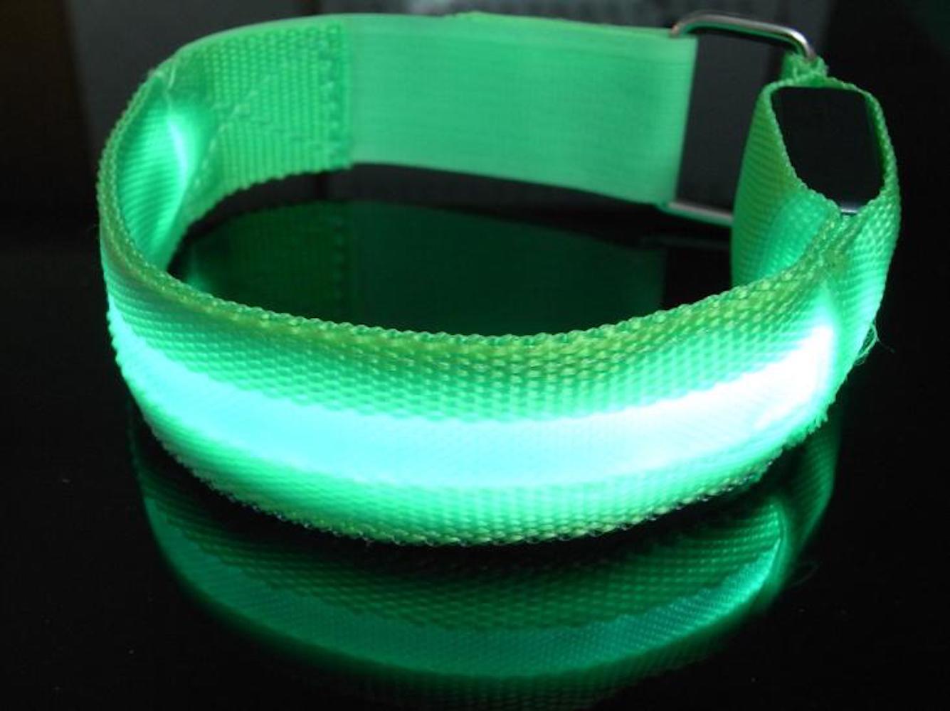 RECHARGEABLE LED ARM BAND ankle Flash Light Safety Running Bike Jog Walk armband