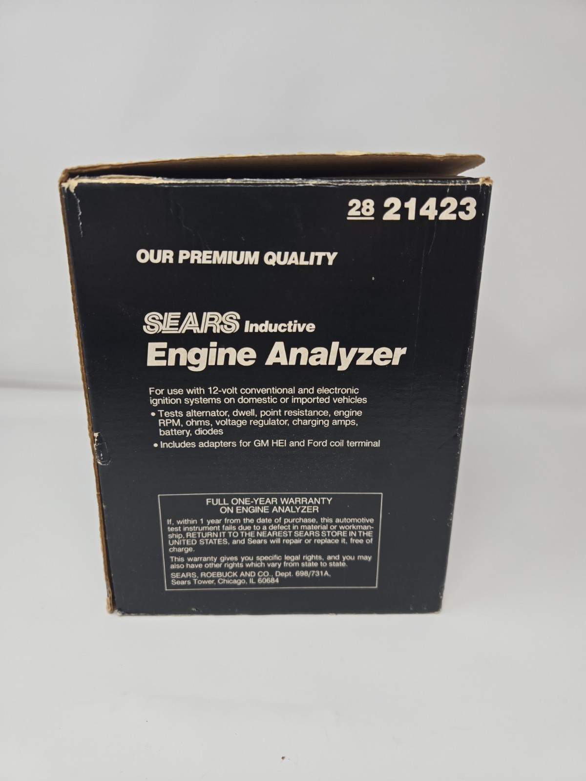 NICE Vintage Sears Engine Analyzer Model 28-21423 w/ Leads & Manual