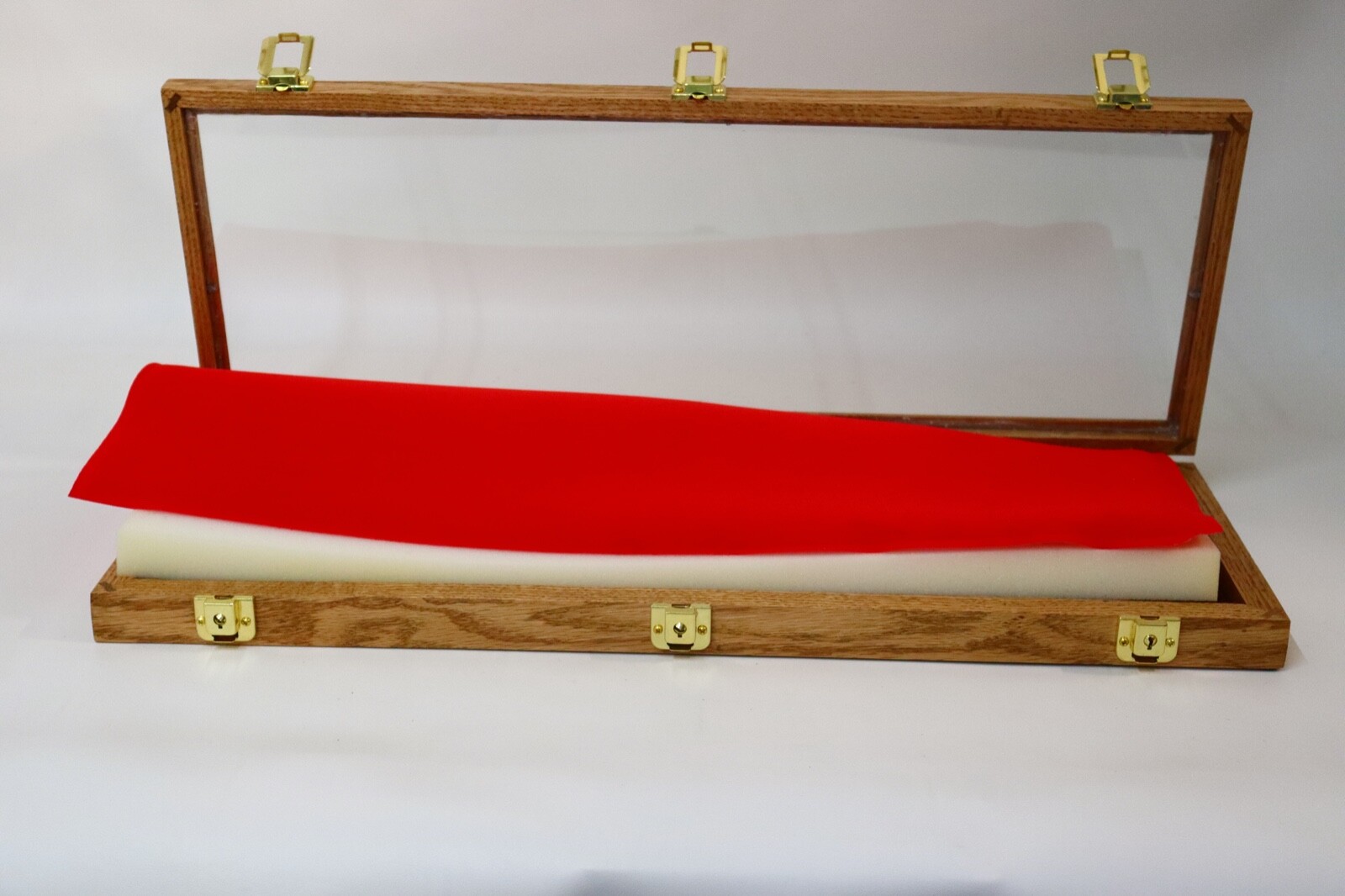 Oak Wood Display Case 9 x 25 x 2 for Arrowheads Knifes Collectibles & More