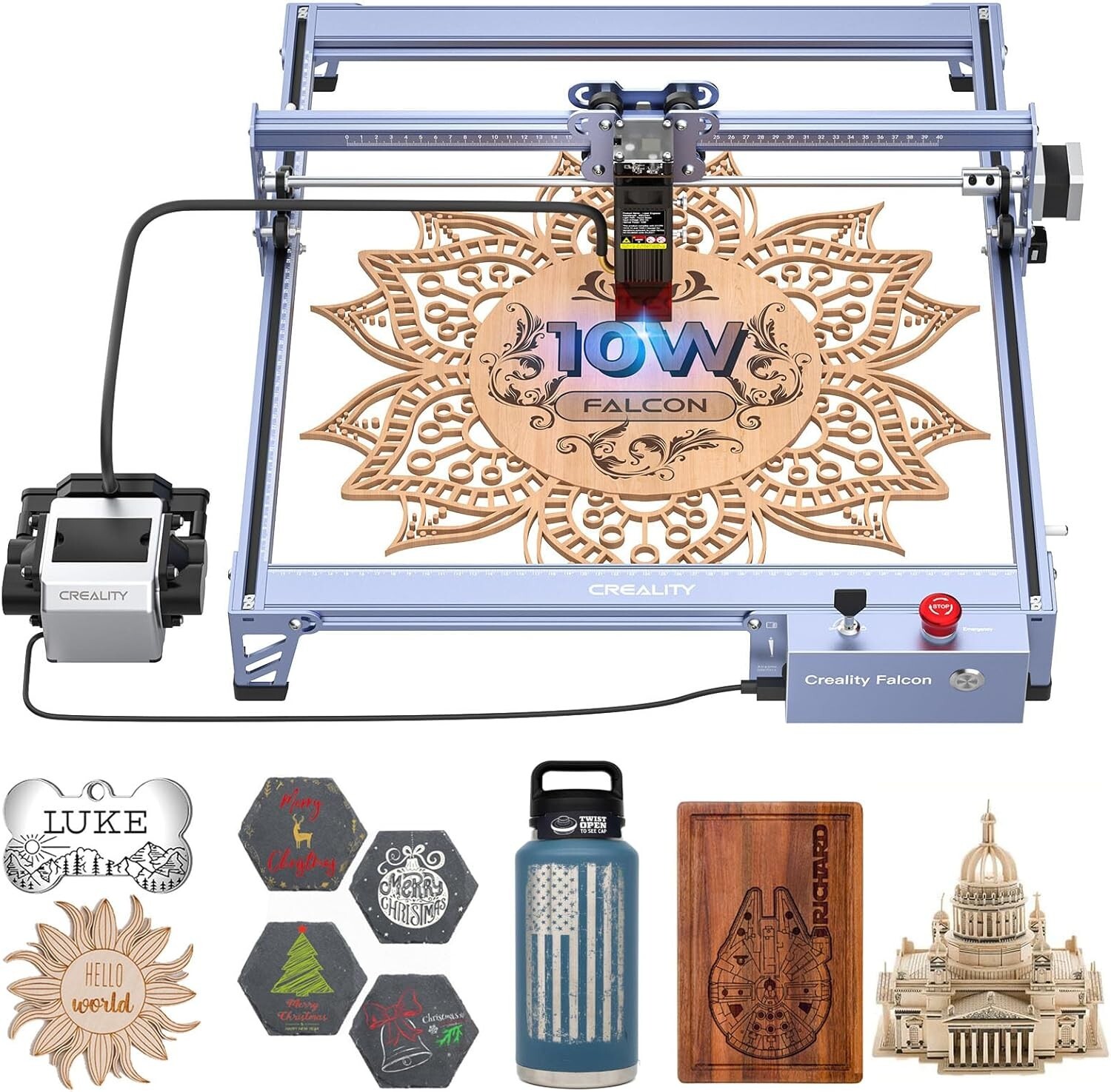 Creality Falcon Pro 10W Laser Engraver with Air Assist, Laser Cutter Machine