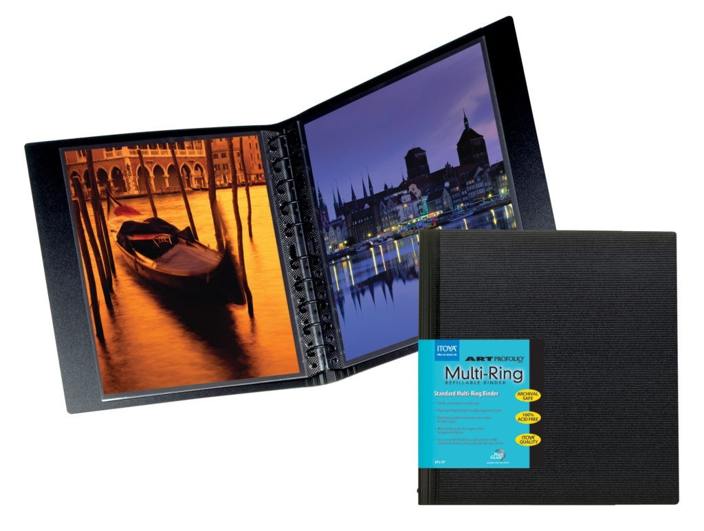 ITOYA ProFolio 18x24 Multi-Ring Binder for Concert Posters + 40 PolyGlass Pages