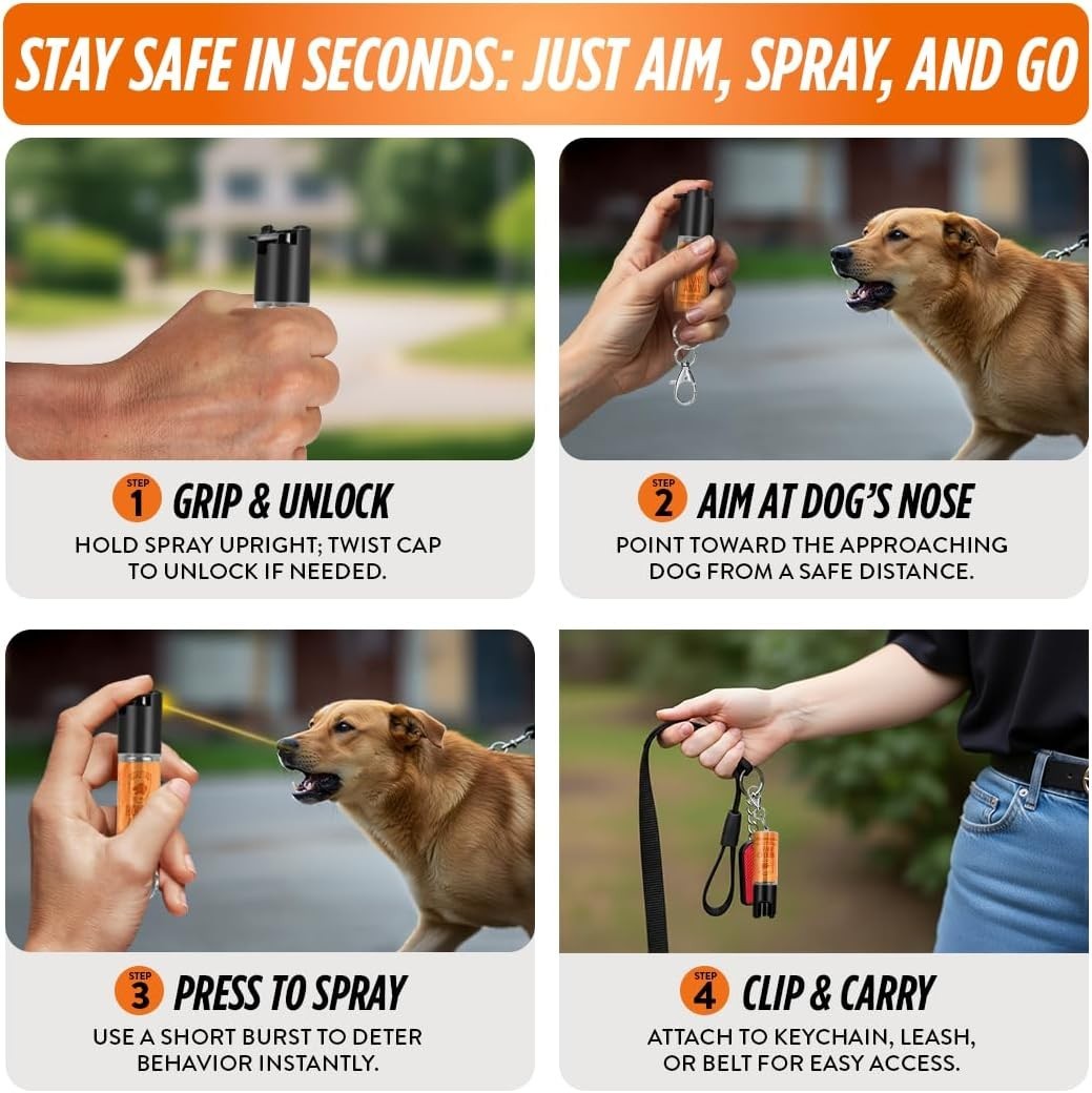 Citronella Dog Deterrent Spray, Training & Behavior Protector, Portable 0.5/2oz