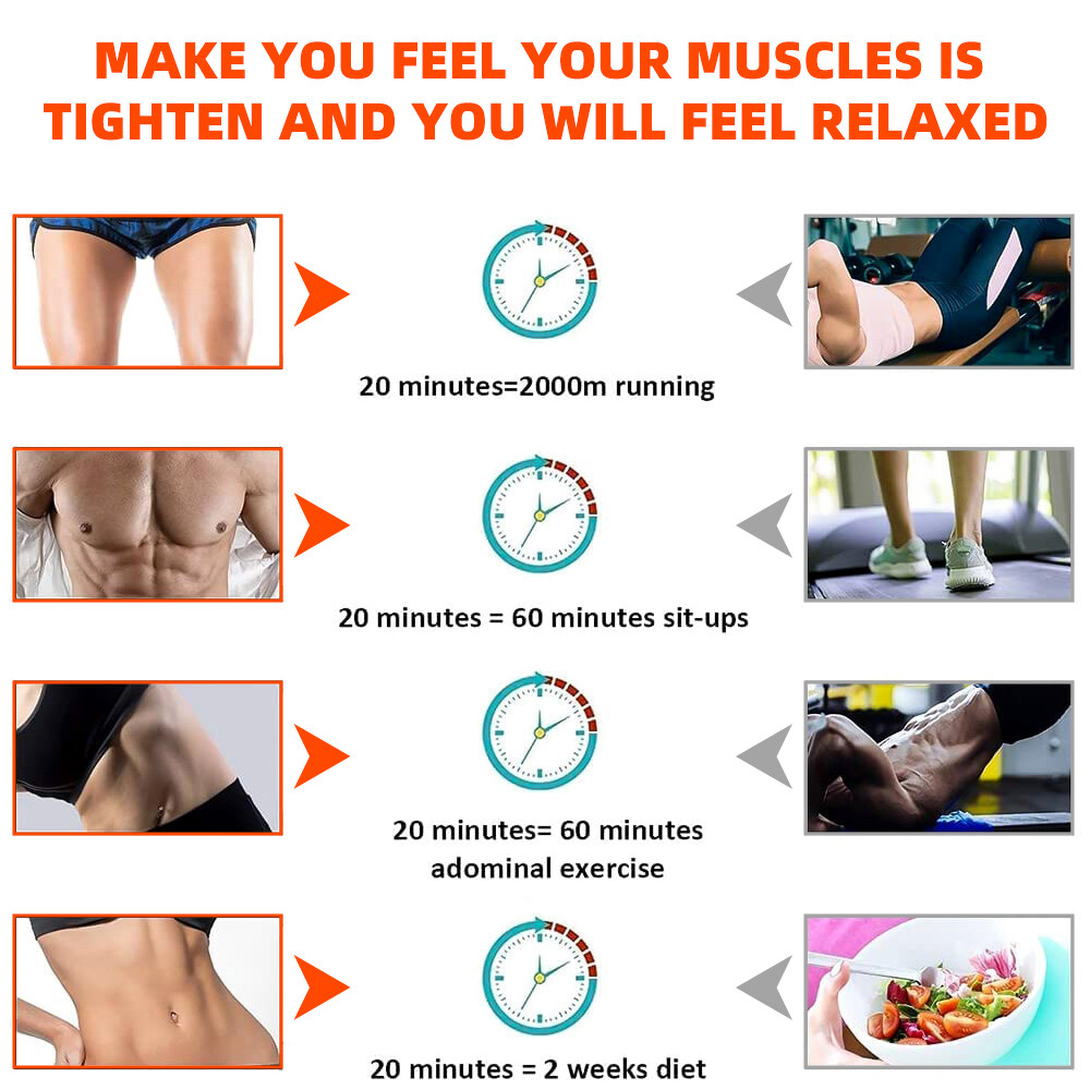 Rechargeable EMS Abdominal Muscle Toning Belt Trainer ABS Stimulator Toner Belt