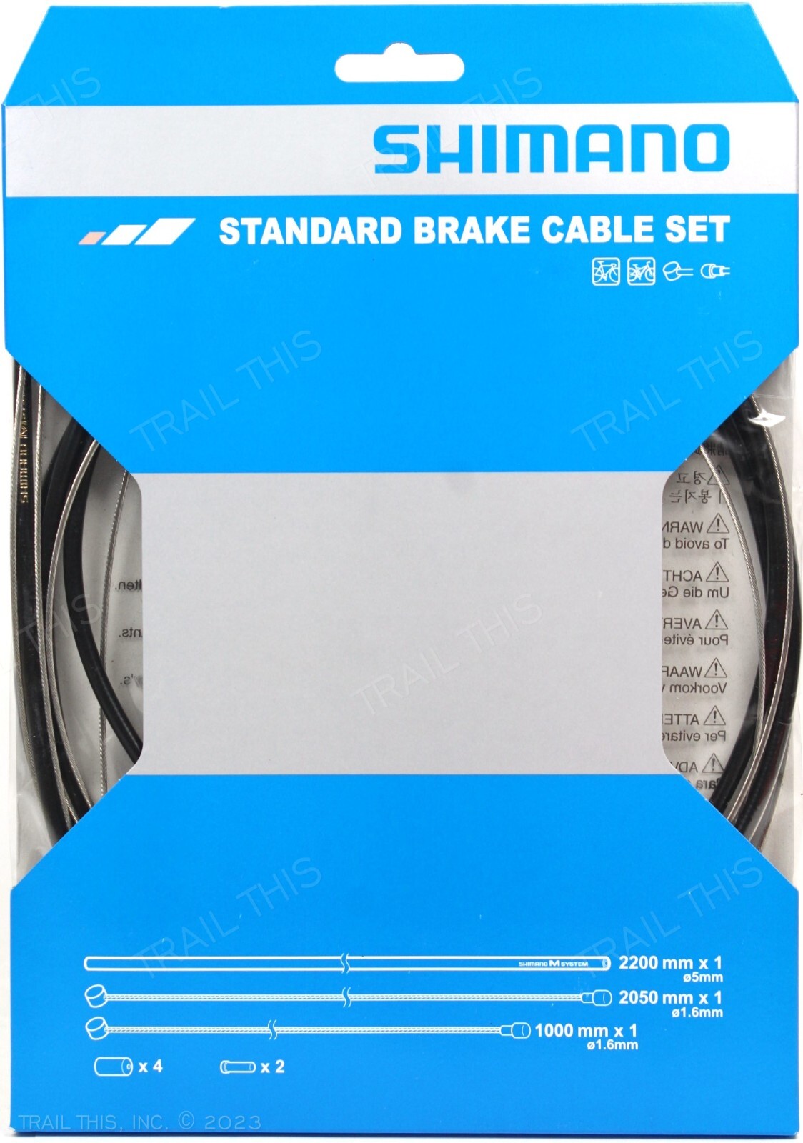 Shimano Standard Brake Cable Set / Kit w/ Black Housing for MTB or Road Bicycle