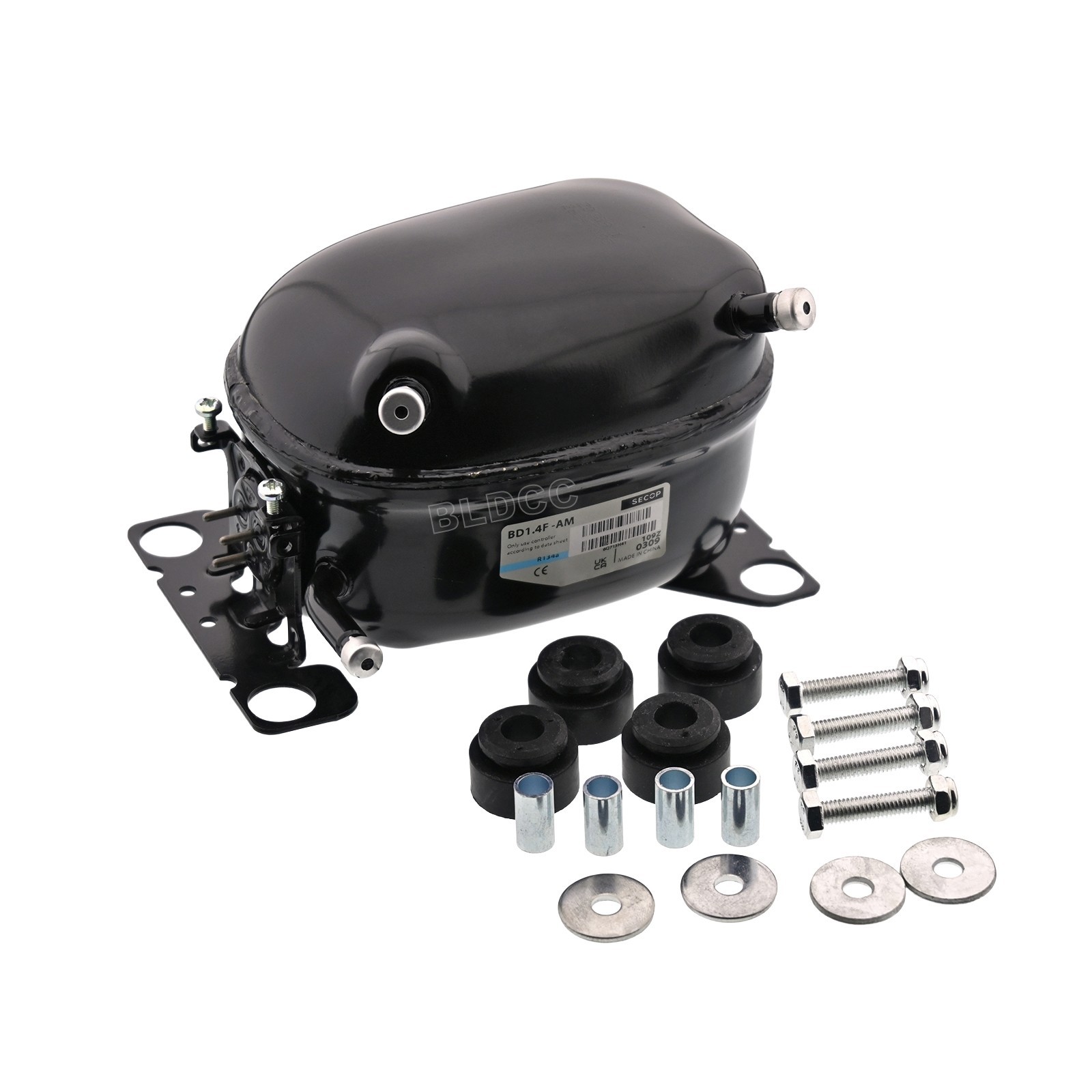 SECOP Car Refrigerator BD1.4F R134a Compressor + 101N2040 Electronic Start Unit