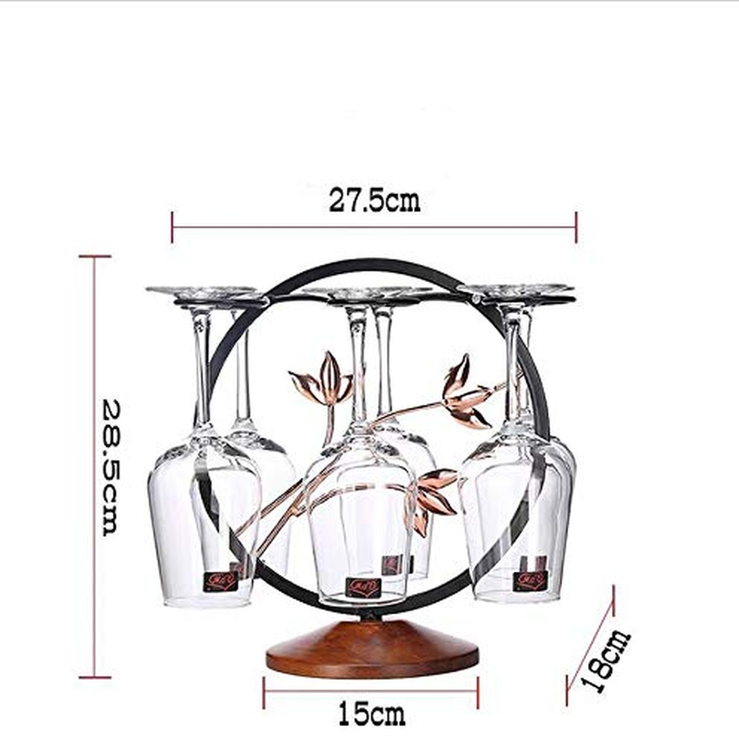 Wine Glass Rack Stand-alone Metal Drying Stand - Kitchen Bar Decoration Multi...