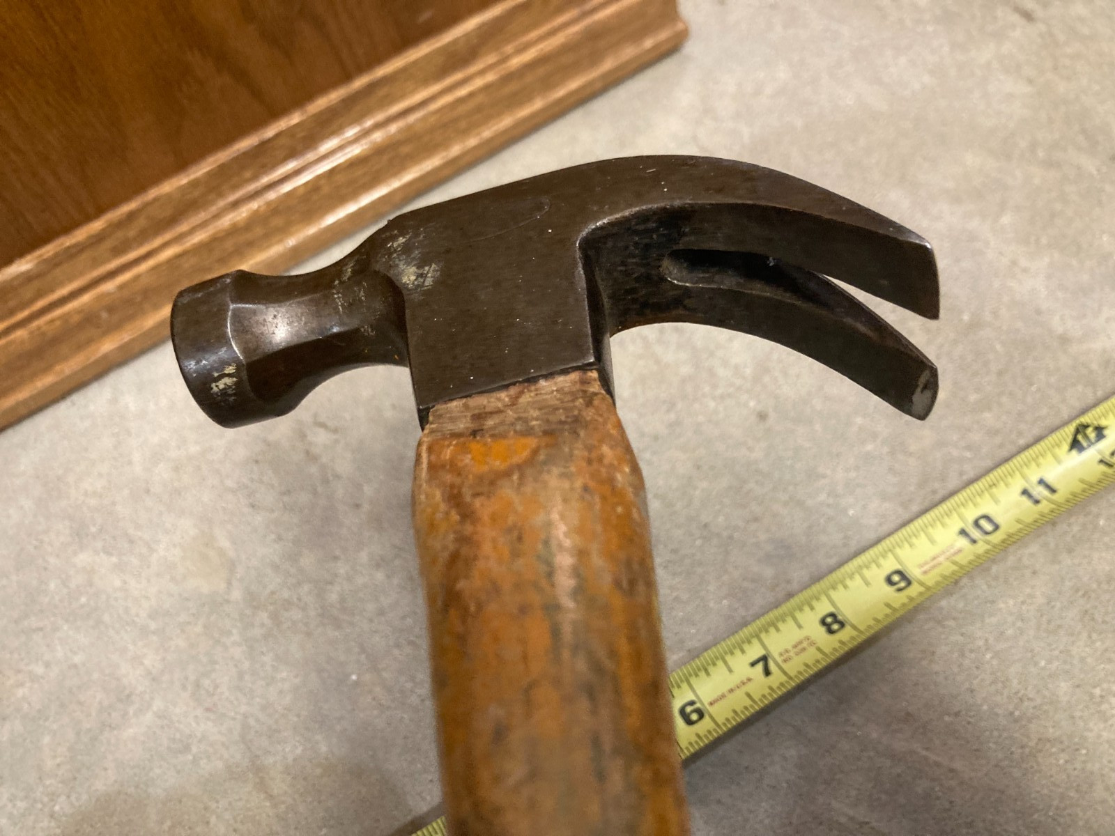 Vintage CRAFTSMAN VANADIUM Oval Logo Curved Claw Hammer Globemaster Handle USA