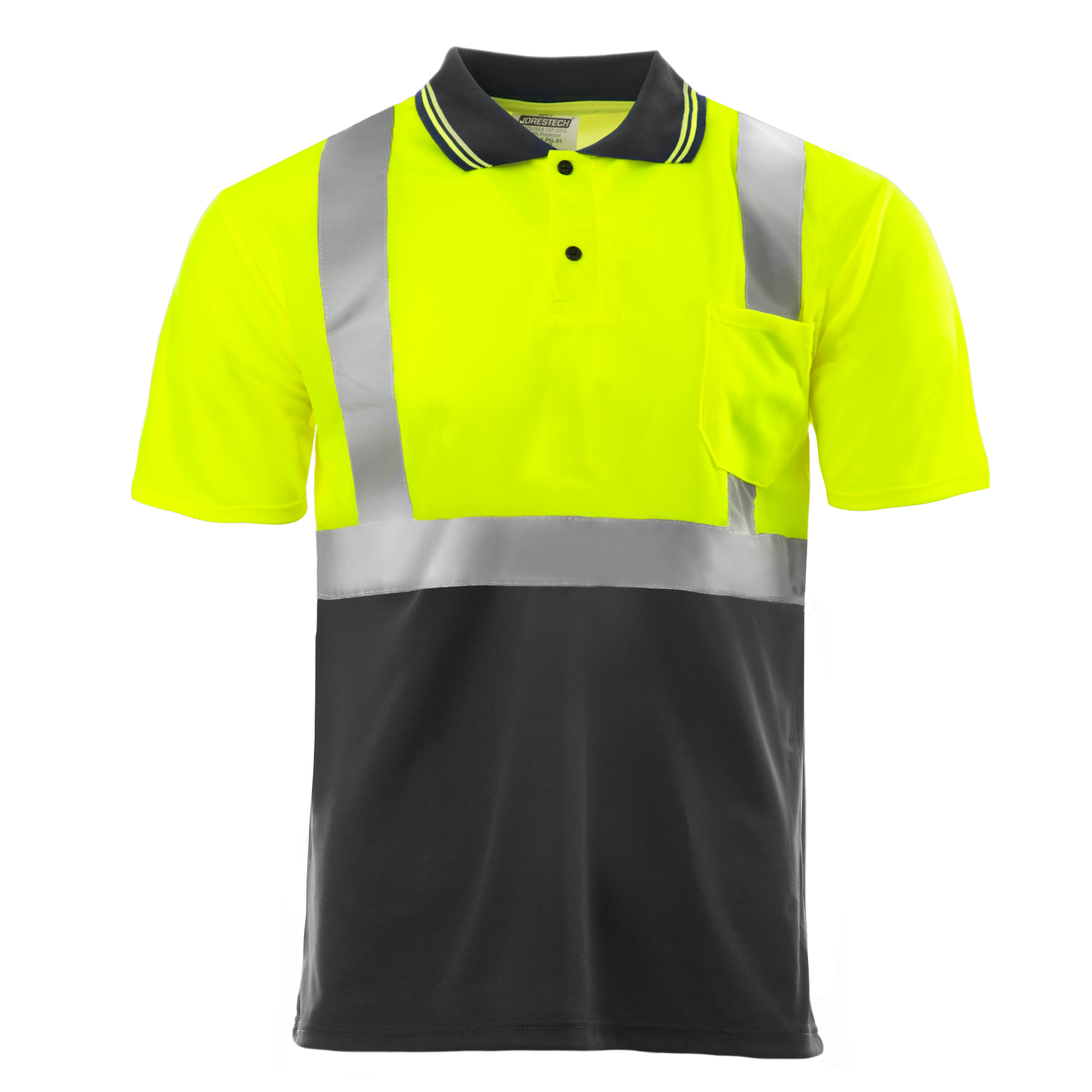 JORESTECH ANSI/ISEA Class 2 Safety Reflective Polo Shirts 5-Pack