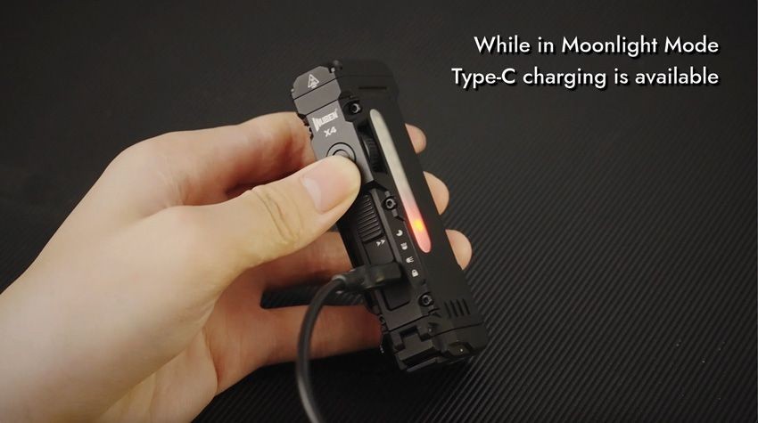 WUBEN X4 Rechargeable Flashlight Resists Water/Impact Turbo-Moon Mode Battery