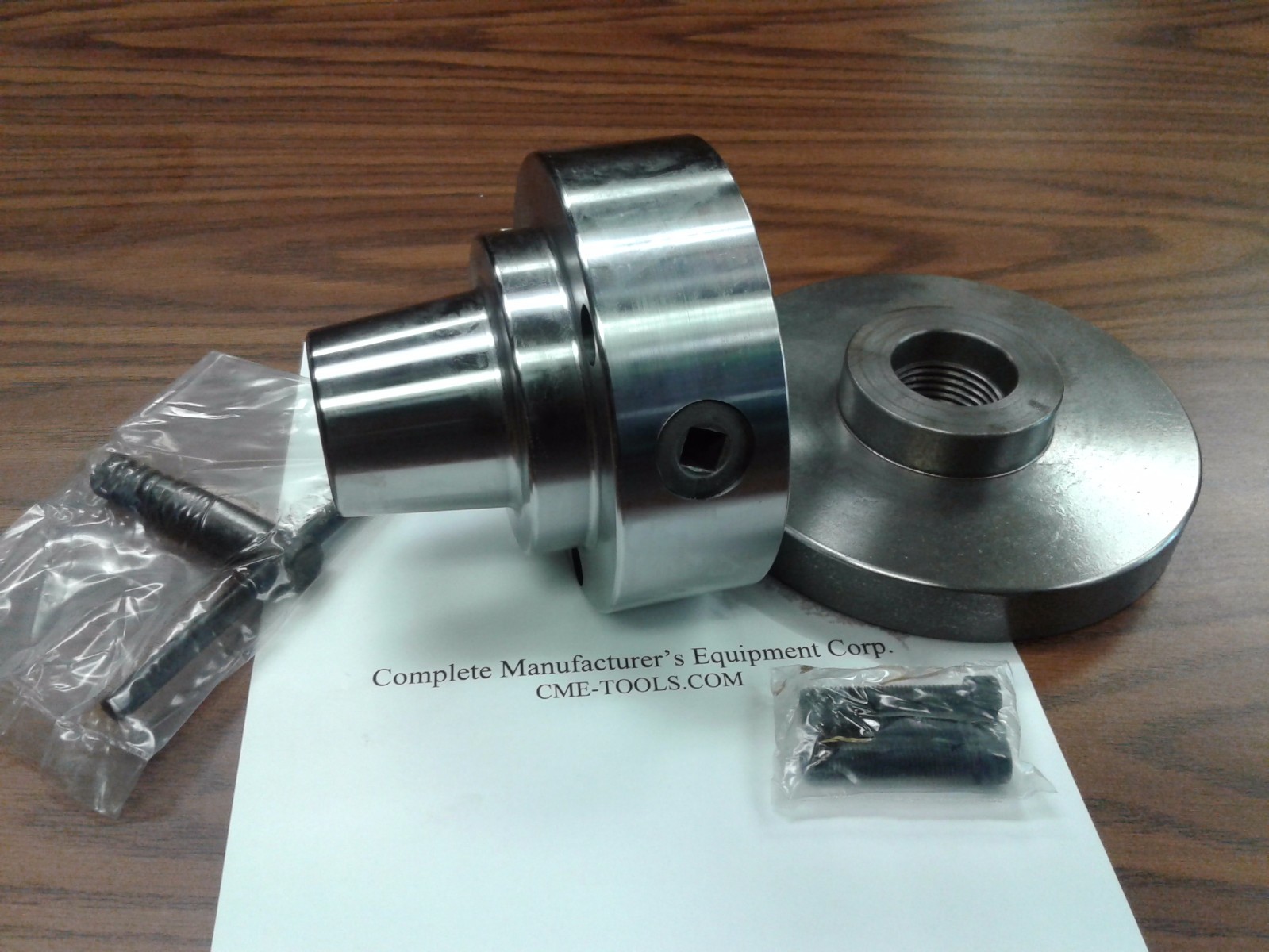 5C Collet Chuck with 1-1/2"-8 semi-finished adapter plate,Chuck Dia. 5" #5C-05F0