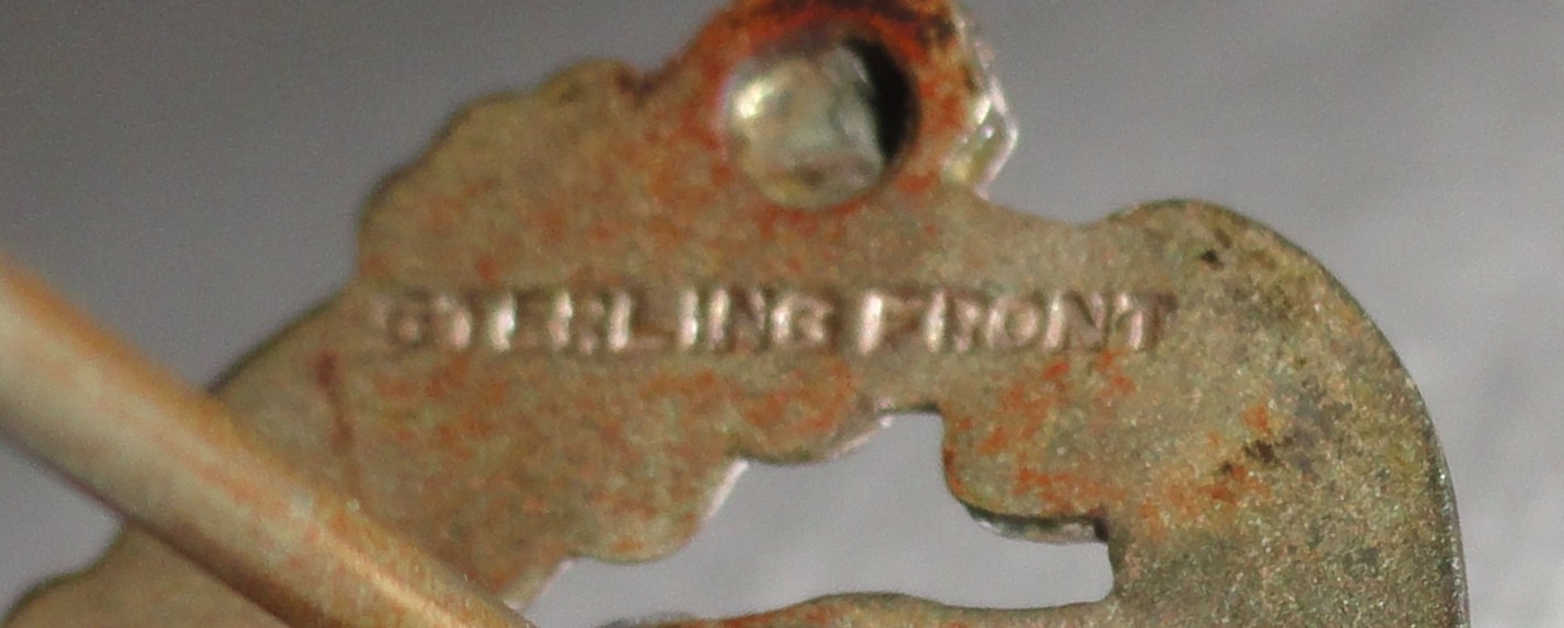 Art Nouveau Hatpin ~ Rare Sterling Silver Dog ~ Retriever ~ Labrador Golden Pup