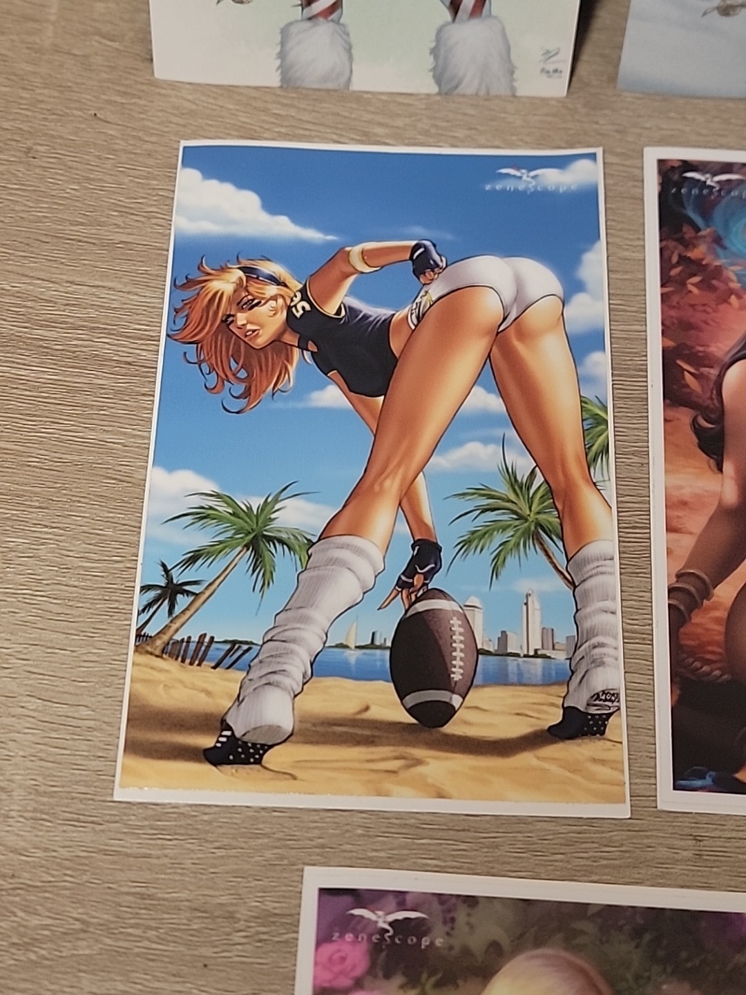 Zenescope (11) Sticker Card Lot. Very Rare! Robin Hood, Nurse, Cowgirl, Football