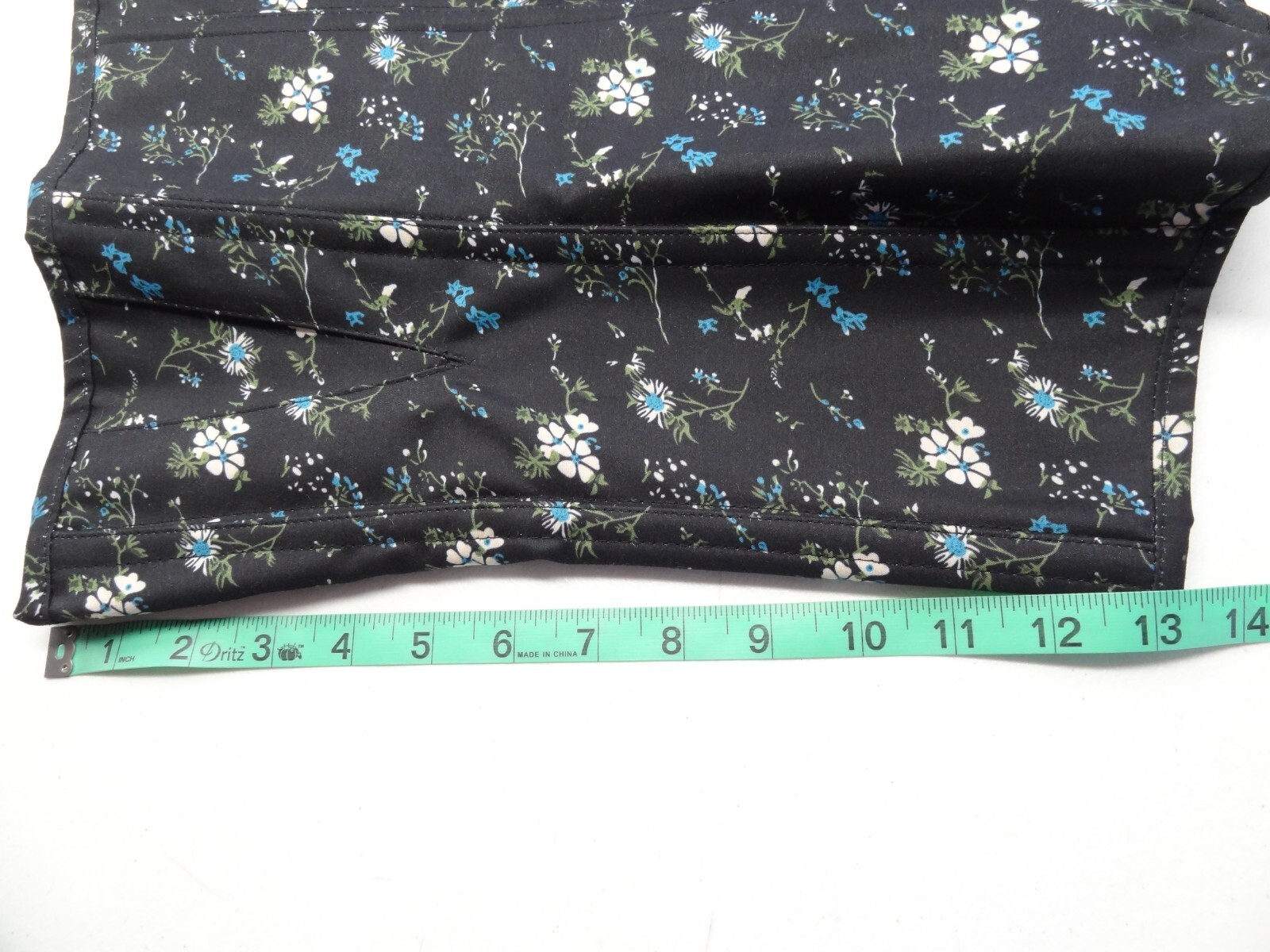 NWT Corset Story 44 Ditsy Floral Printed Overbust Spiral Steel Bone Navy Flowers