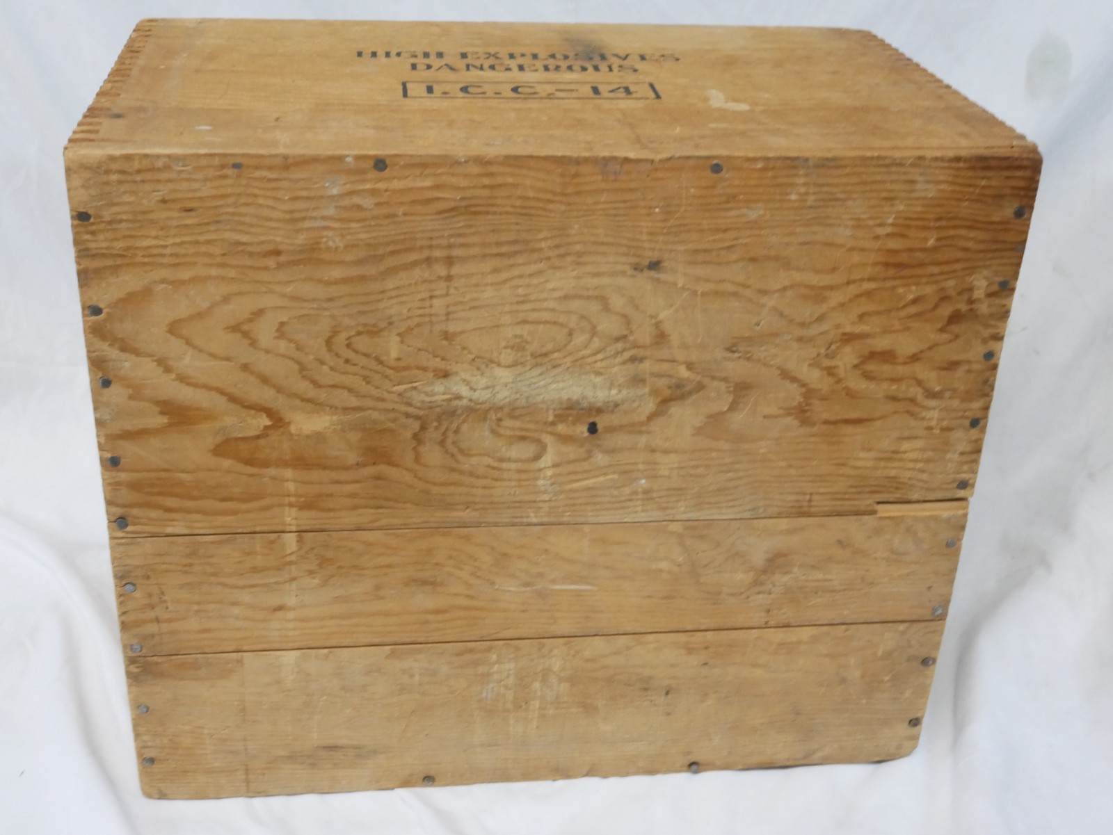 Vintage DuPont Extra Dynamite Explosives Wood Box 50 lbs- 1 1/8 x 8