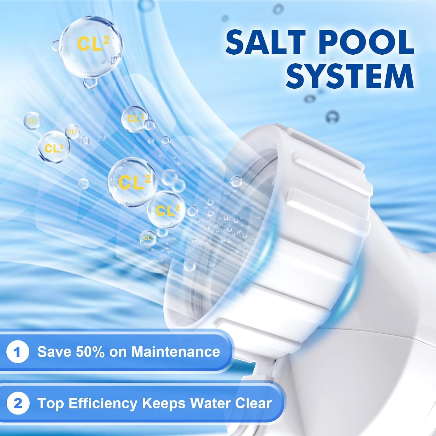 Saltwater Pool Chlorinator T-Cell-9 For Hayward Up to 25,000 Gallons BLT9H