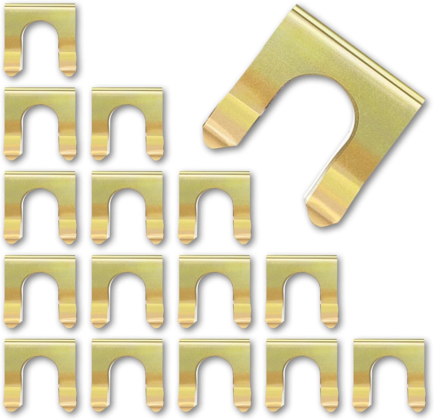 15 Pieces Brake Line Clips Metal Retainer U Shaped, Gray