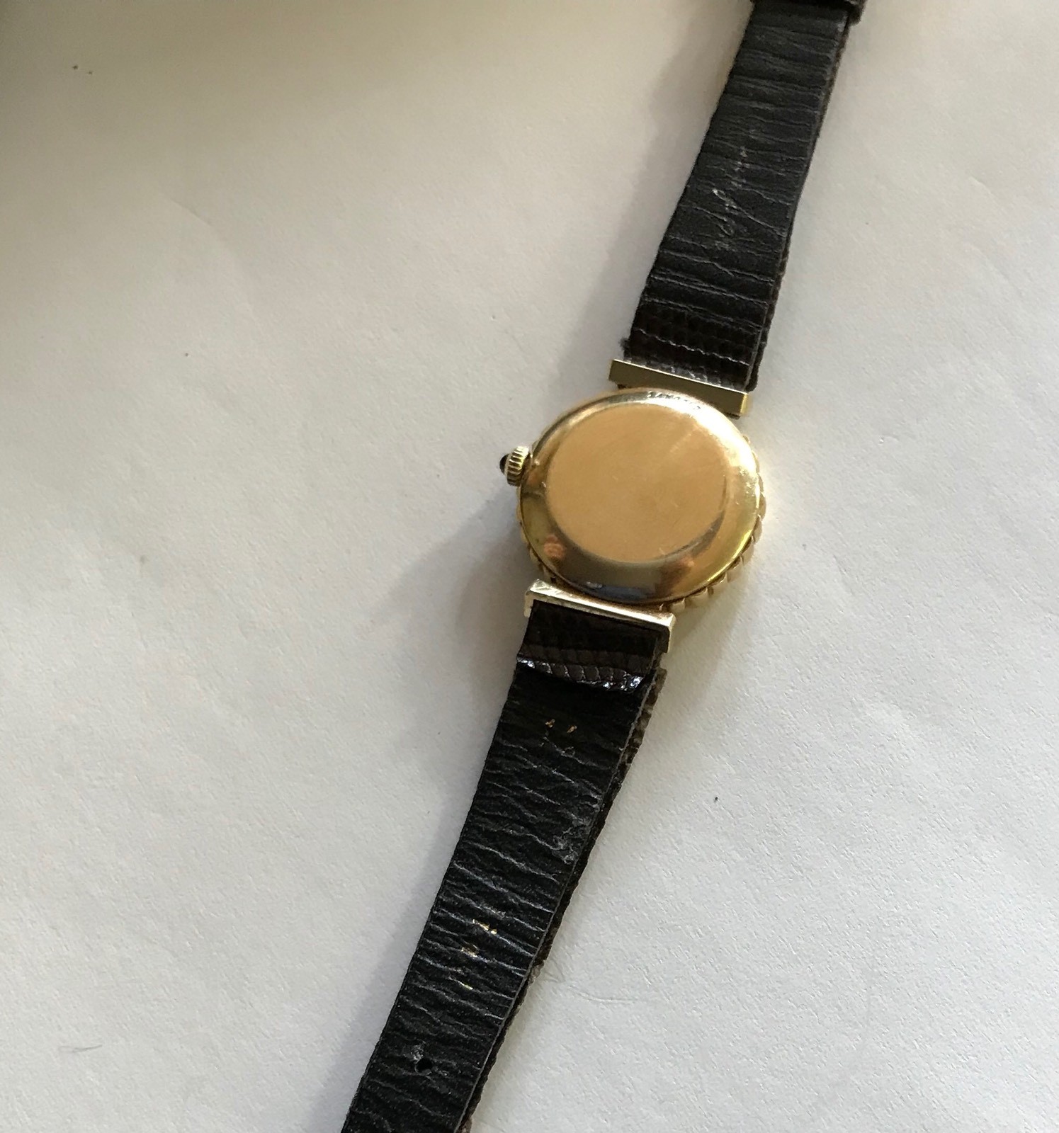 Movado 14K Gold Tigers Eye Face Antique Watch
