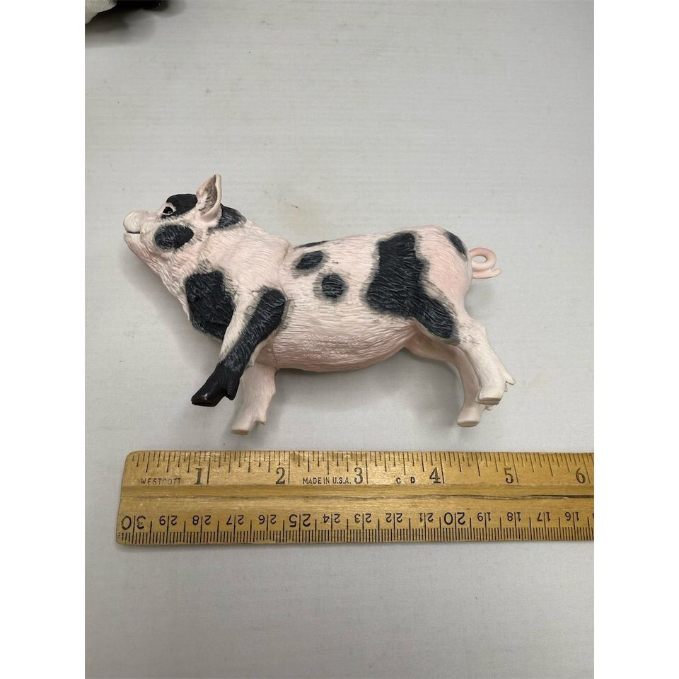 Gerson Farmhouse Pig Figurines Set of 5 Rustic Country Decor Multicolor