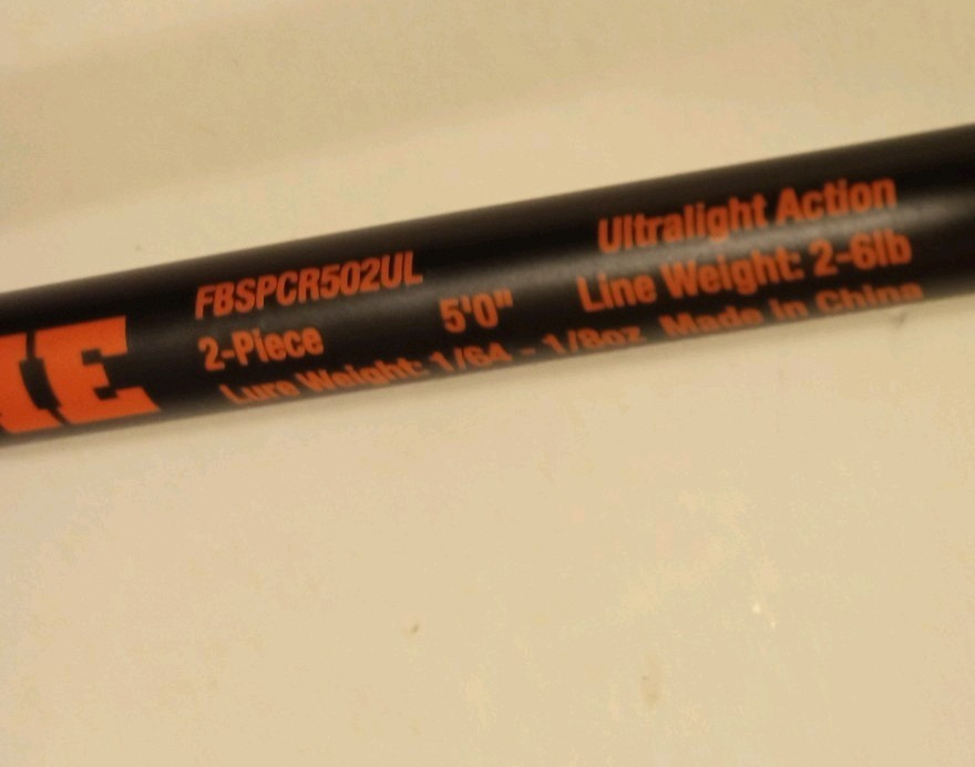 lot of 3 Fish Bonz Crappie 5-foot rod & spinning Reel w/line 2-piece ultra light