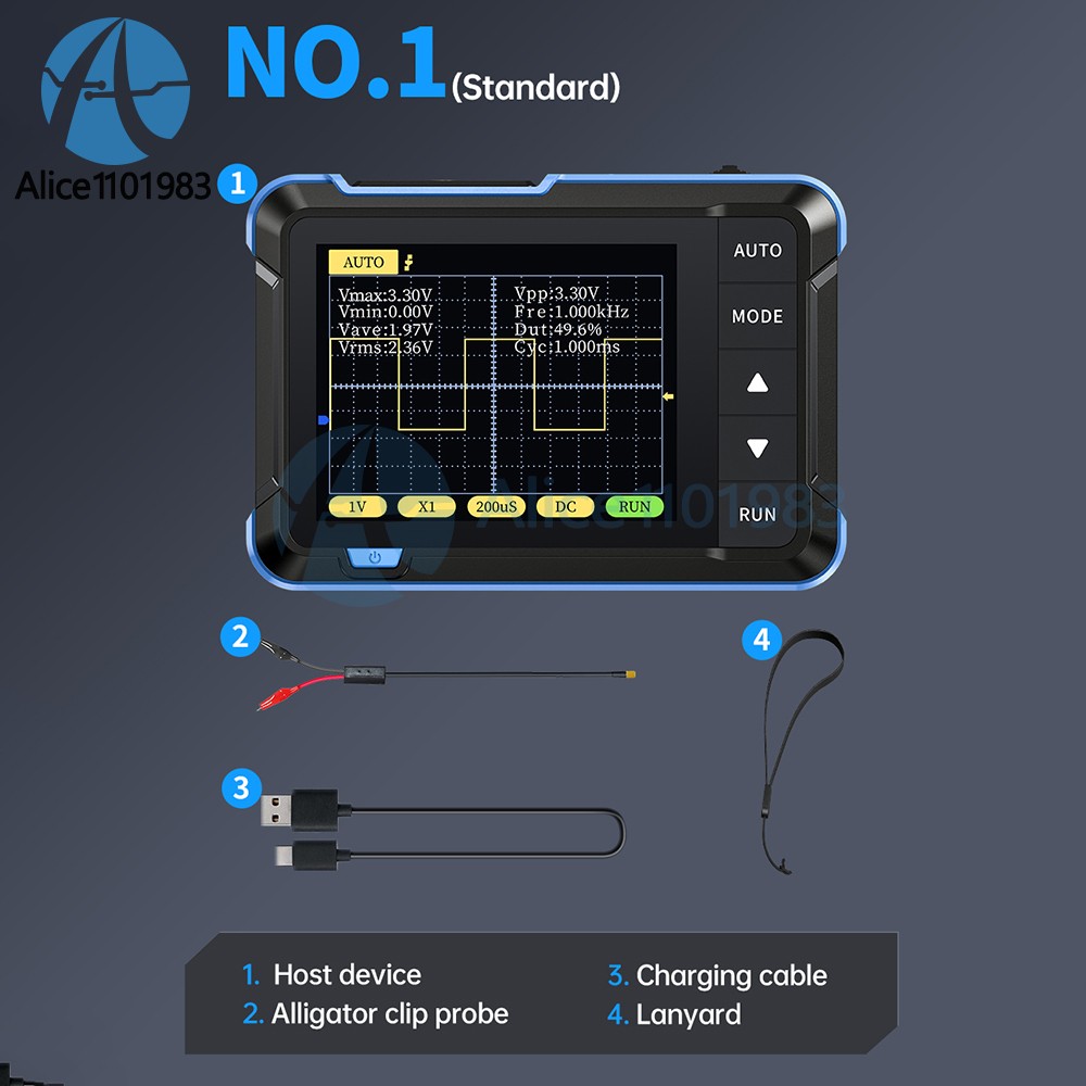 DSO 152 Handheld Small Oscilloscope Portable Digital Oscilloscope 200KHz 5V/1A